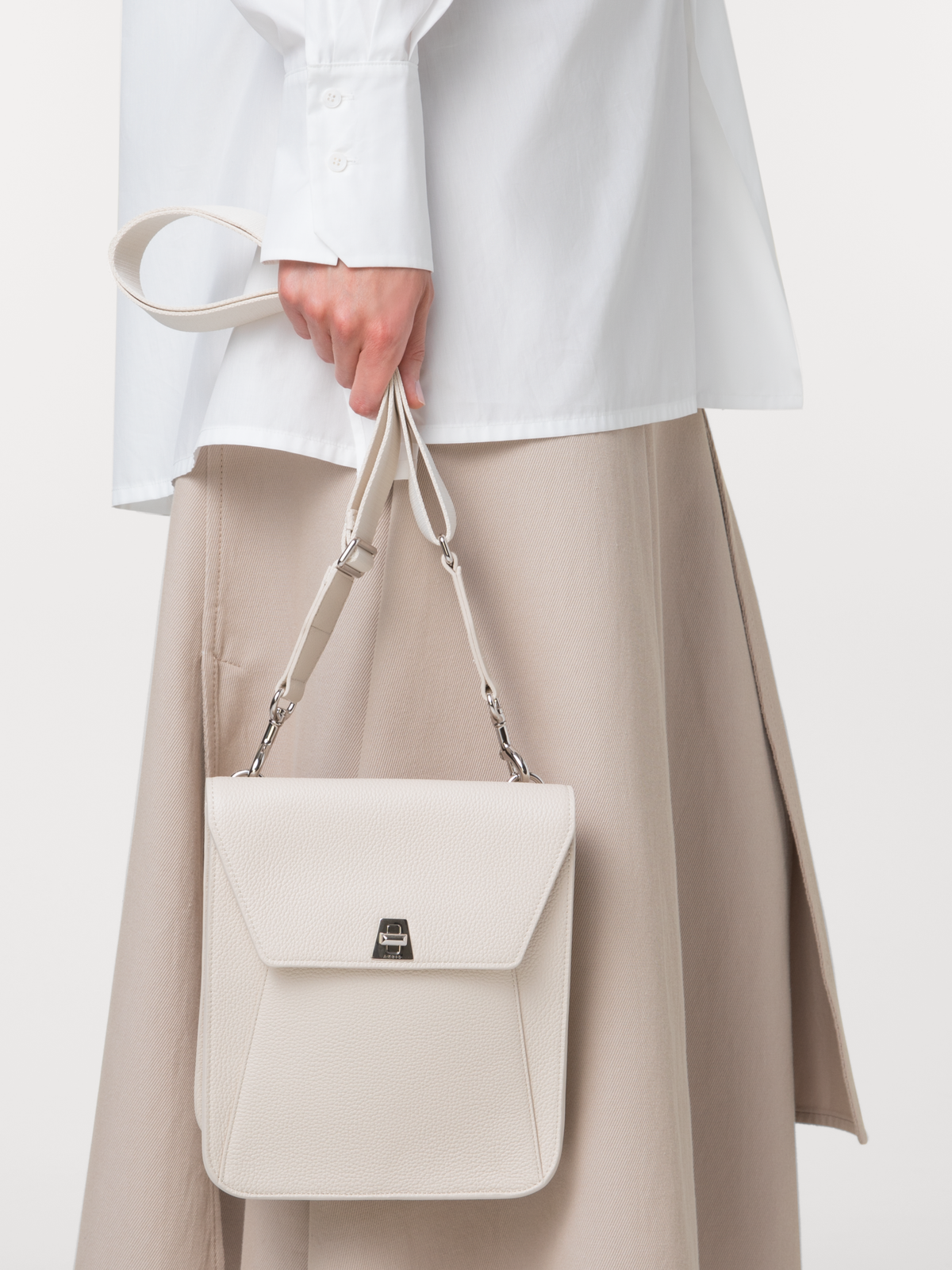 Designer Anouk Little Messenger Bag - Ecru - Weiss