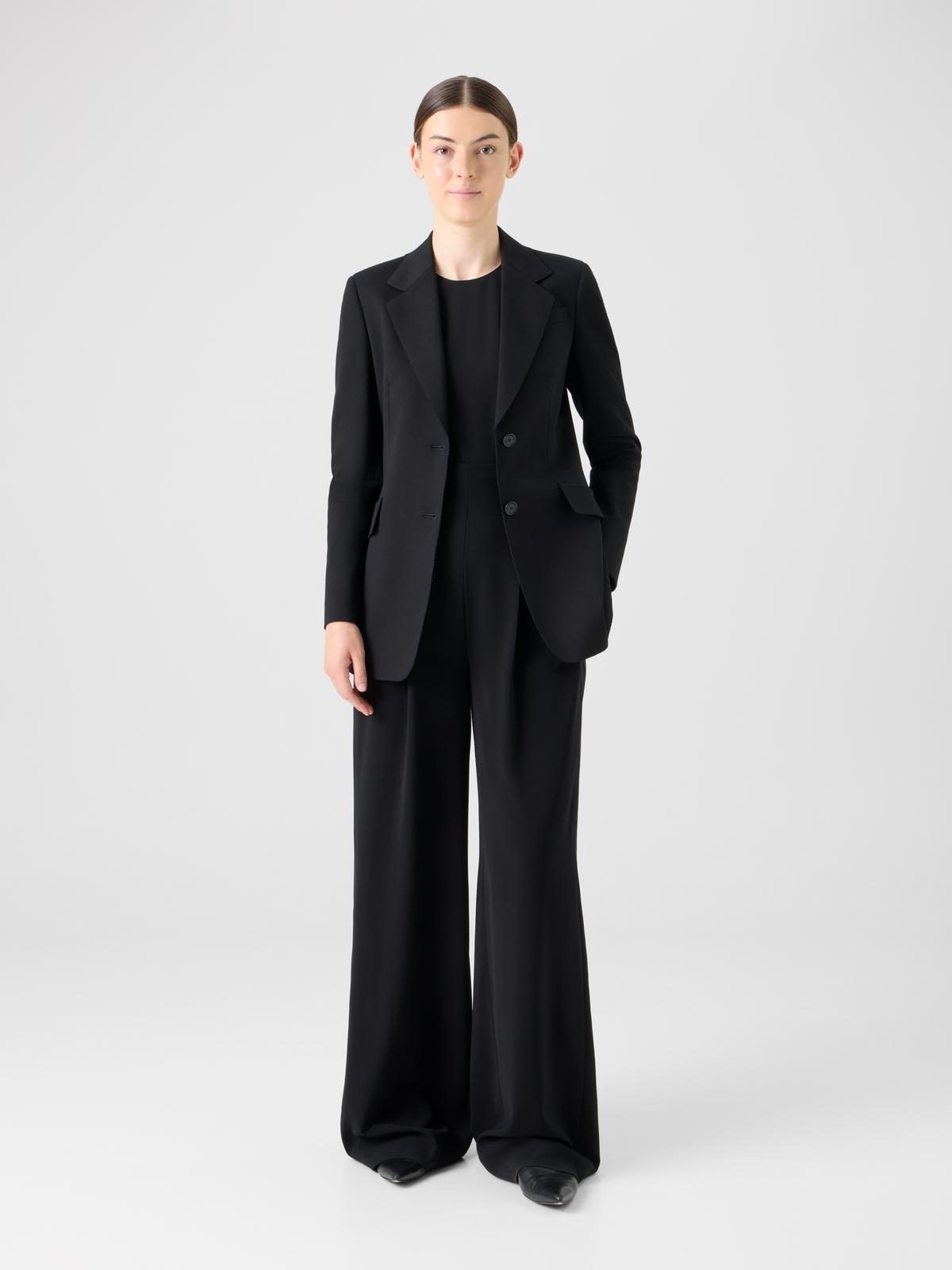 Designer Charakteristischer Viskose-Jersey-Blazer - Schwarz #editorial
