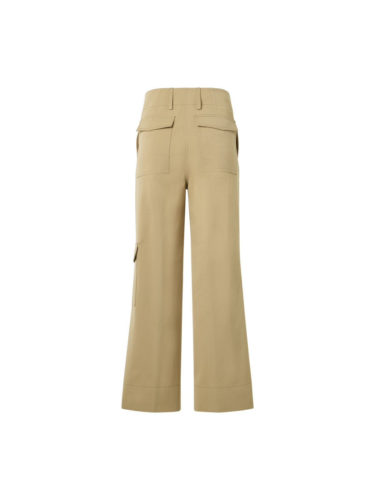Designer Cargohose aus Baumwoll-Gabardine - Beige