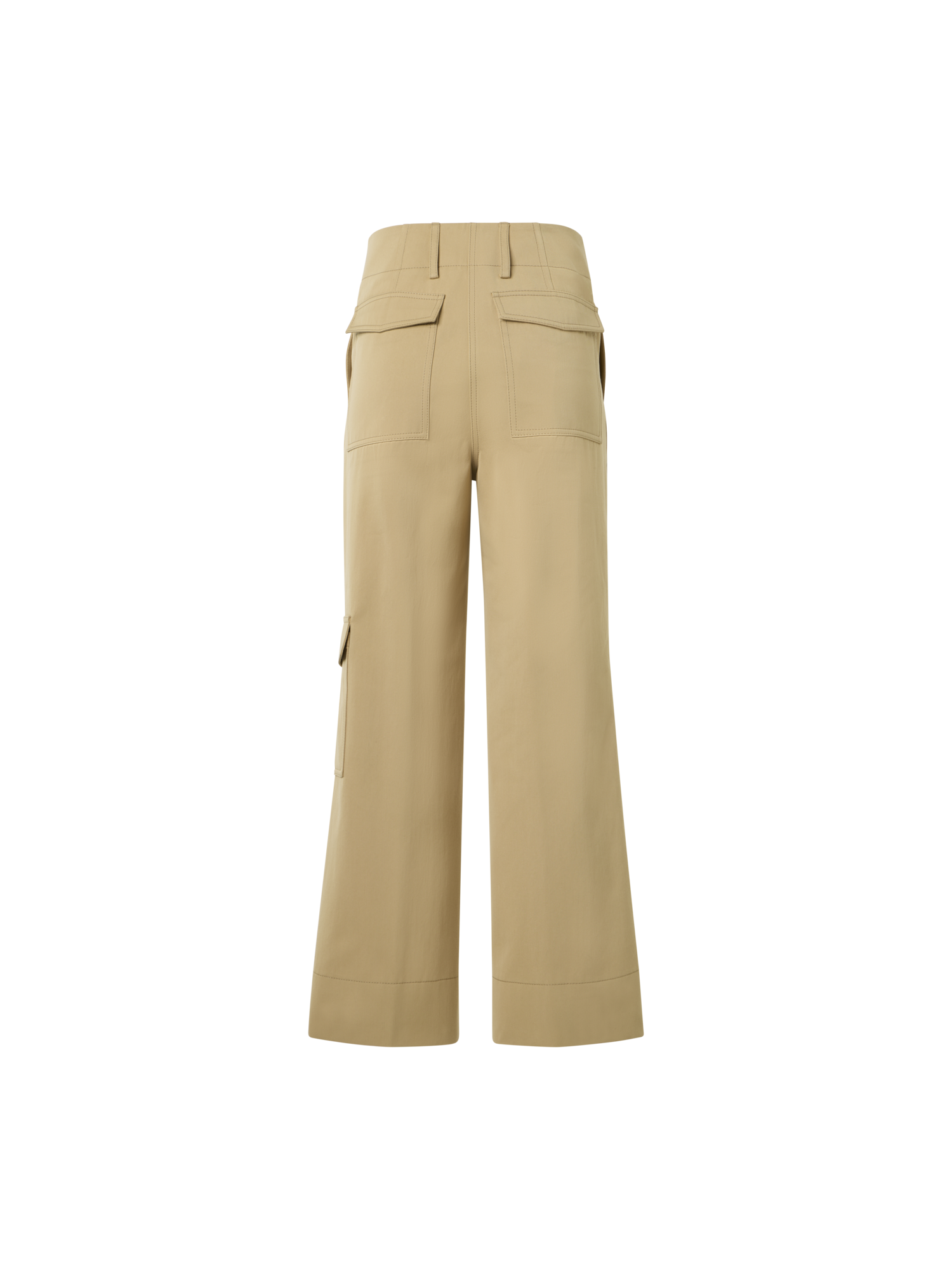 Designer Cargohose aus Baumwoll-Gabardine - Beige
