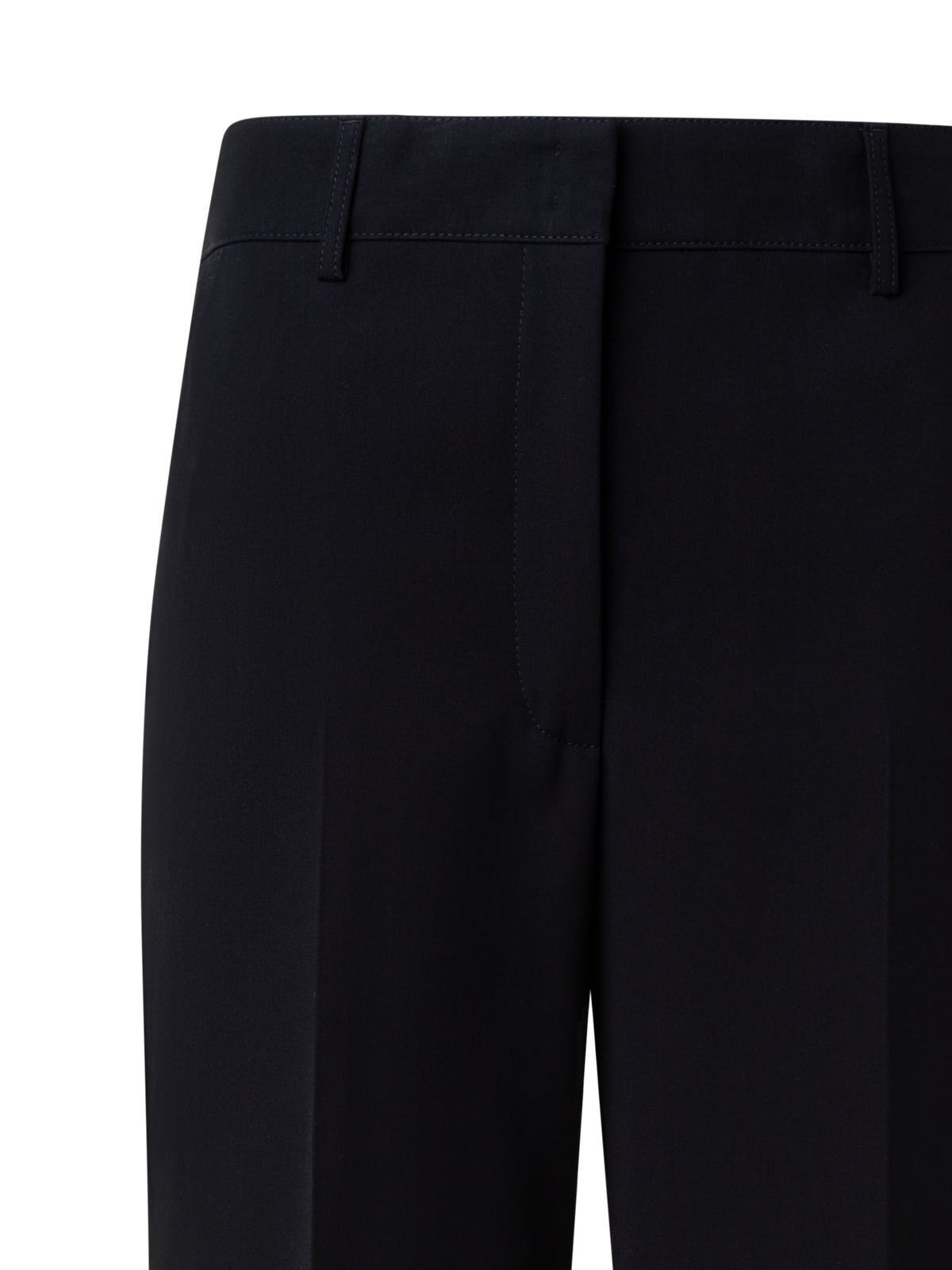 Designer Cropped Weite Hose aus Baumwolle - Schwarz