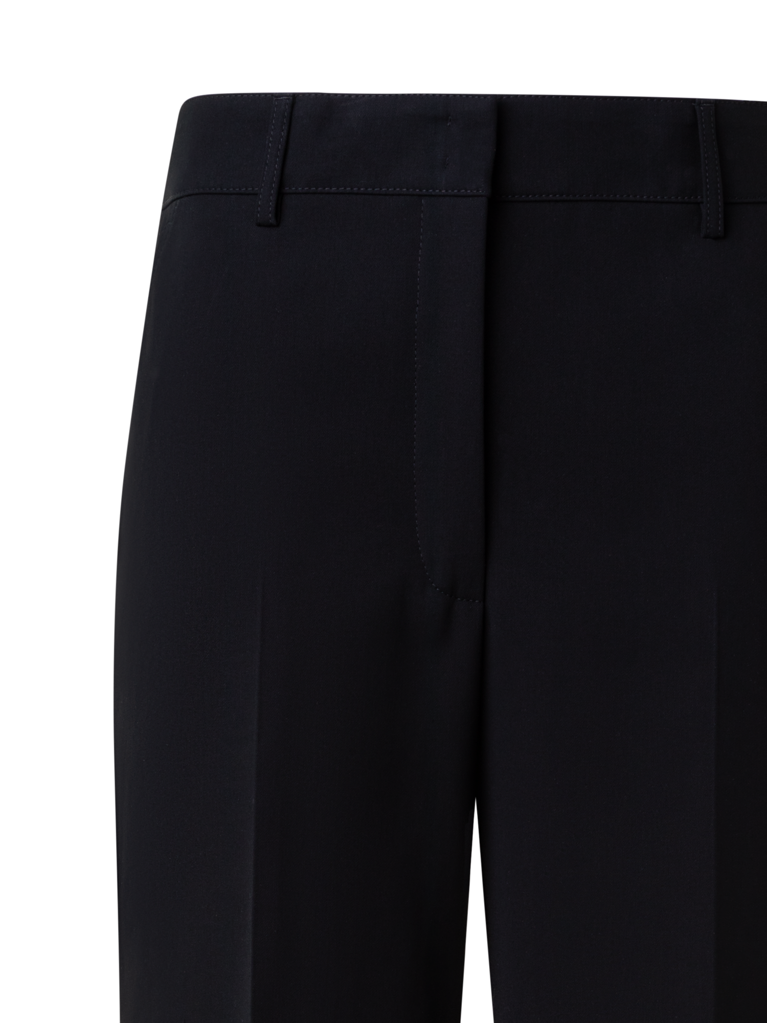 Designer Cropped Weite Hose aus Baumwolle - Schwarz