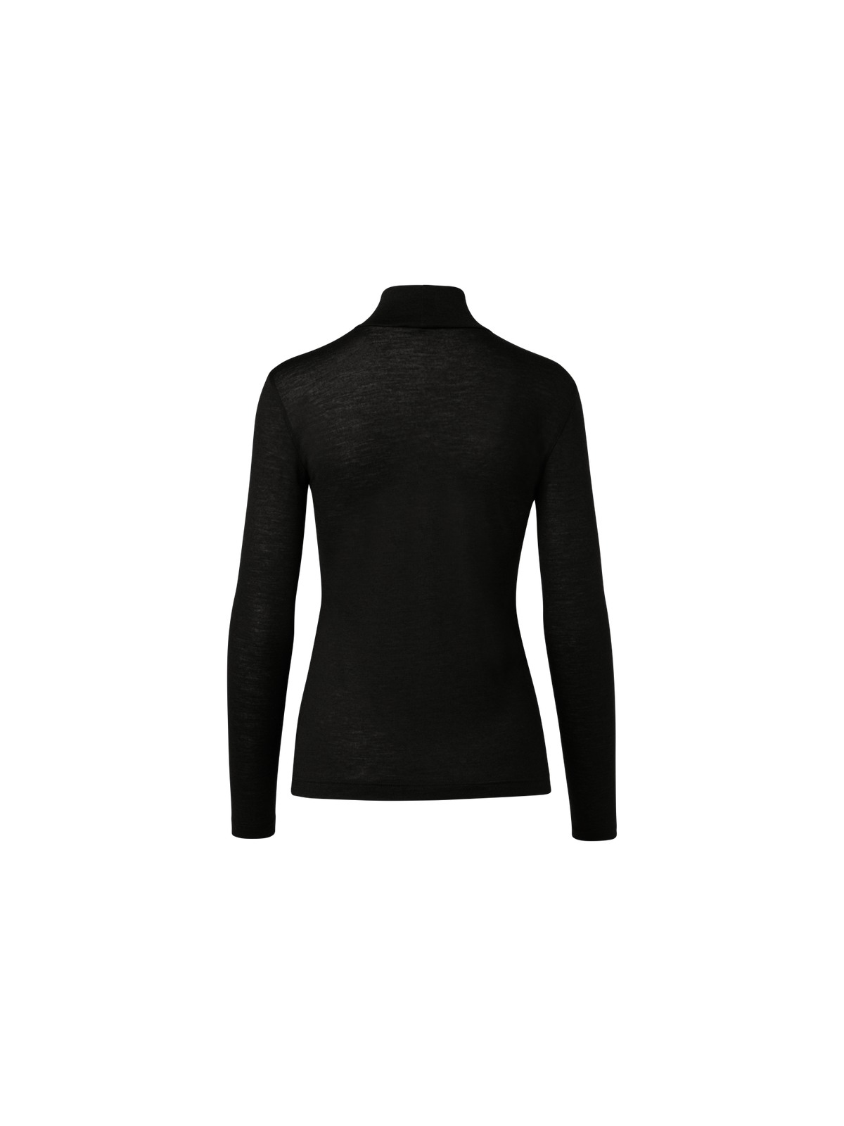 Designer Rollkragenpullover aus Kaschmir-Seiden-Jersey - Schwarz