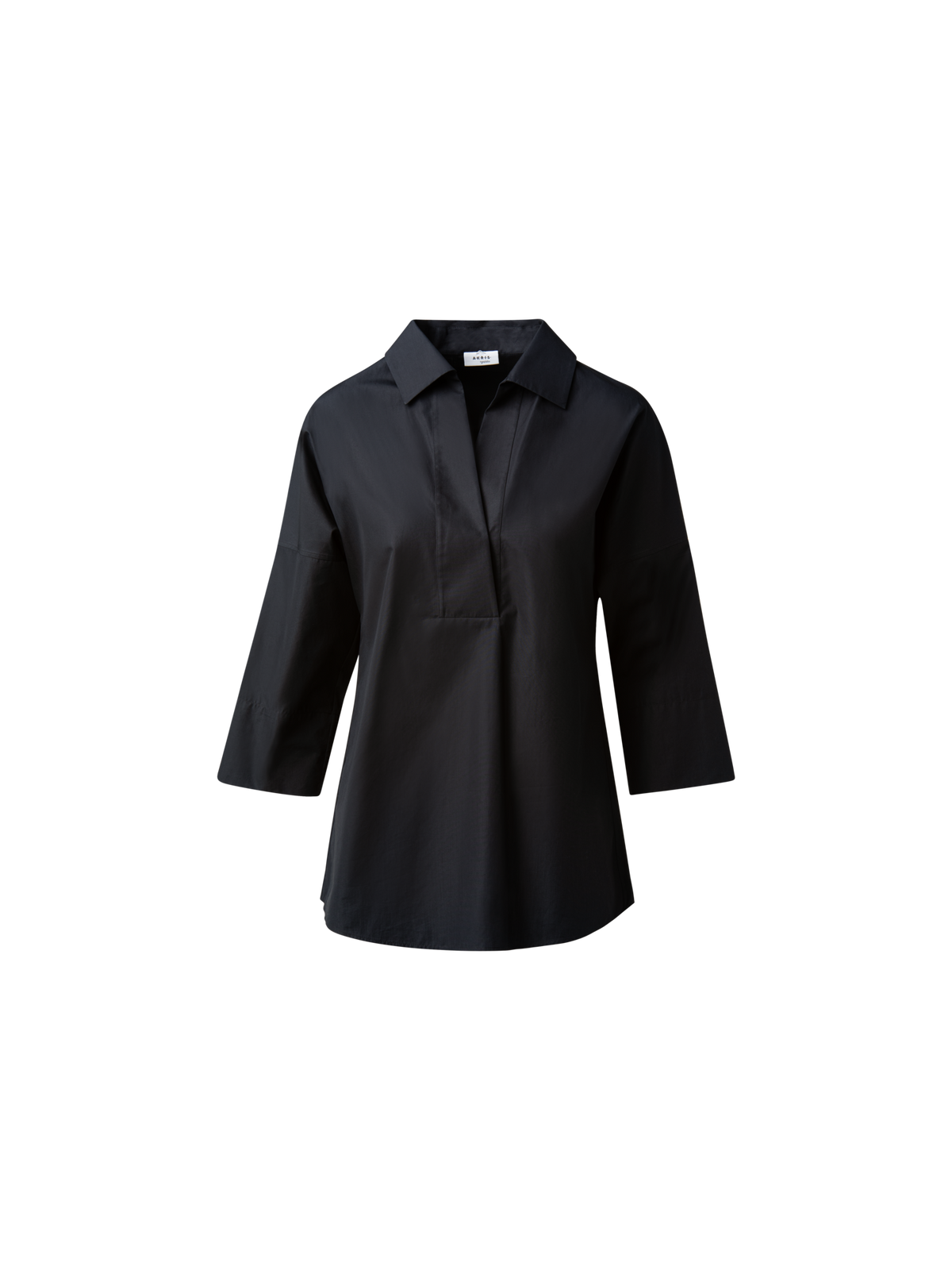 Designer Oversize Bluse aus Baumwolle - Schwarz