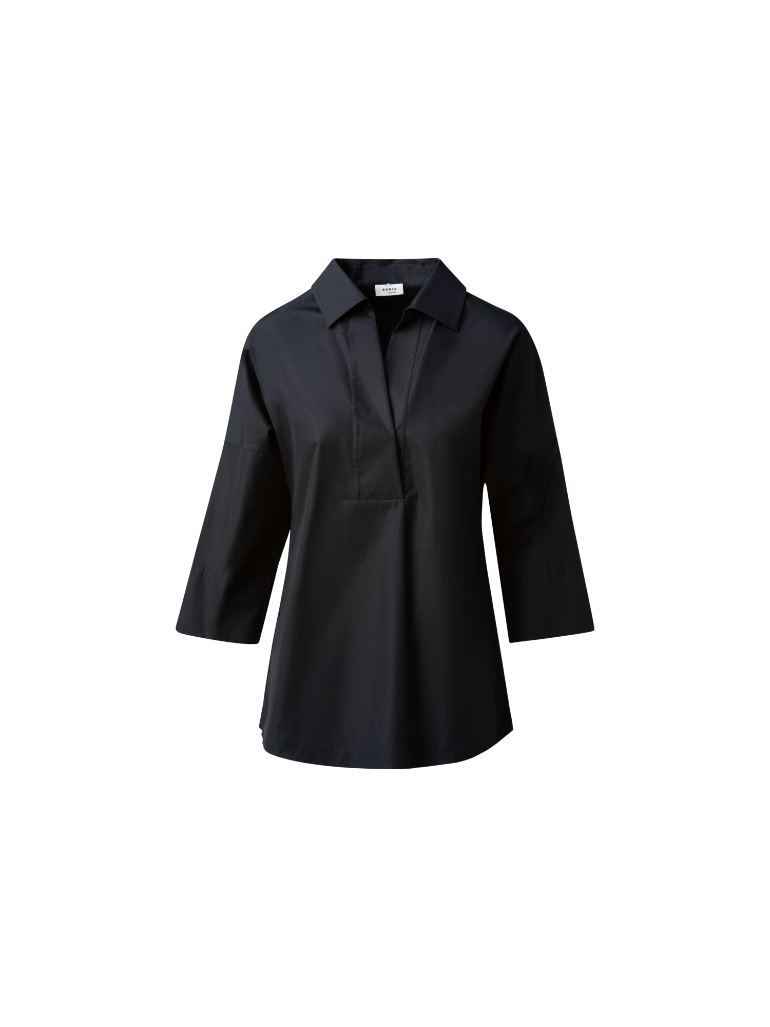Designer Oversize Bluse aus Baumwolle - Schwarz
