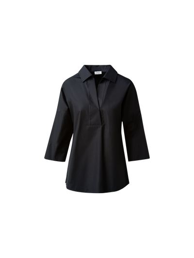 Designer Oversize Bluse aus Baumwolle - Schwarz