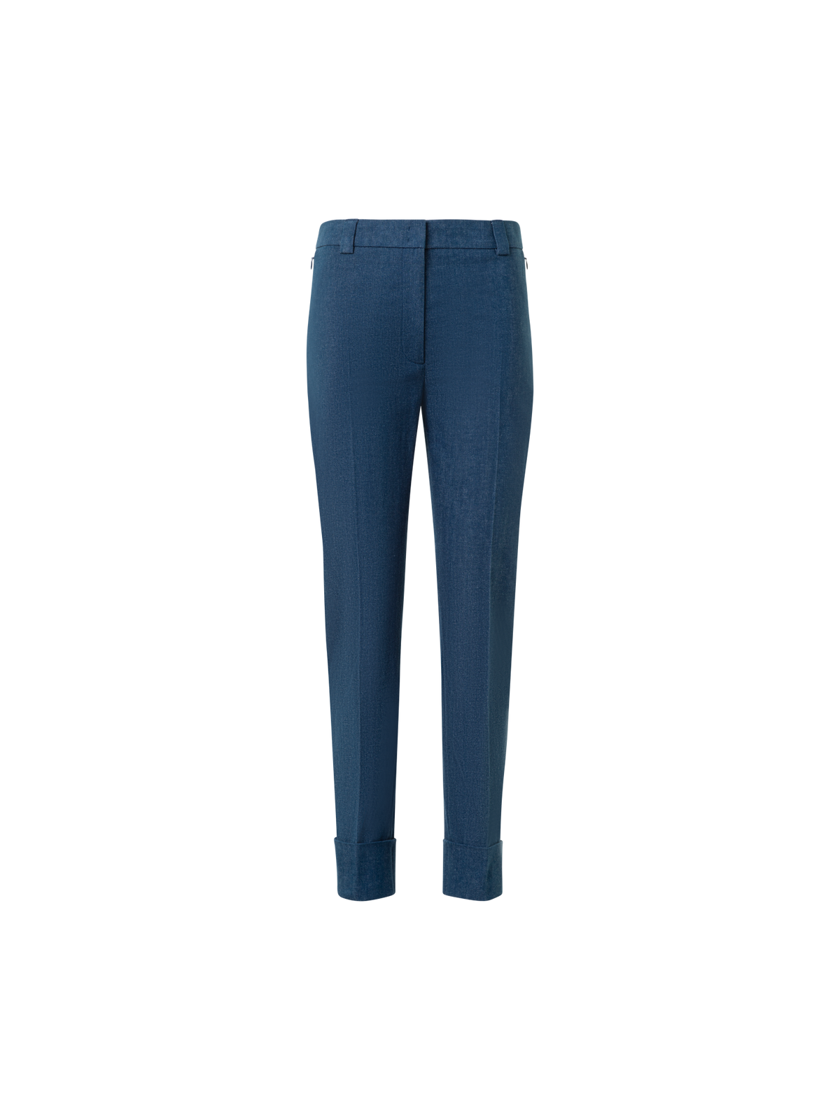 Designer Cropped Tapered Stretch- Denim-Hose - Blau