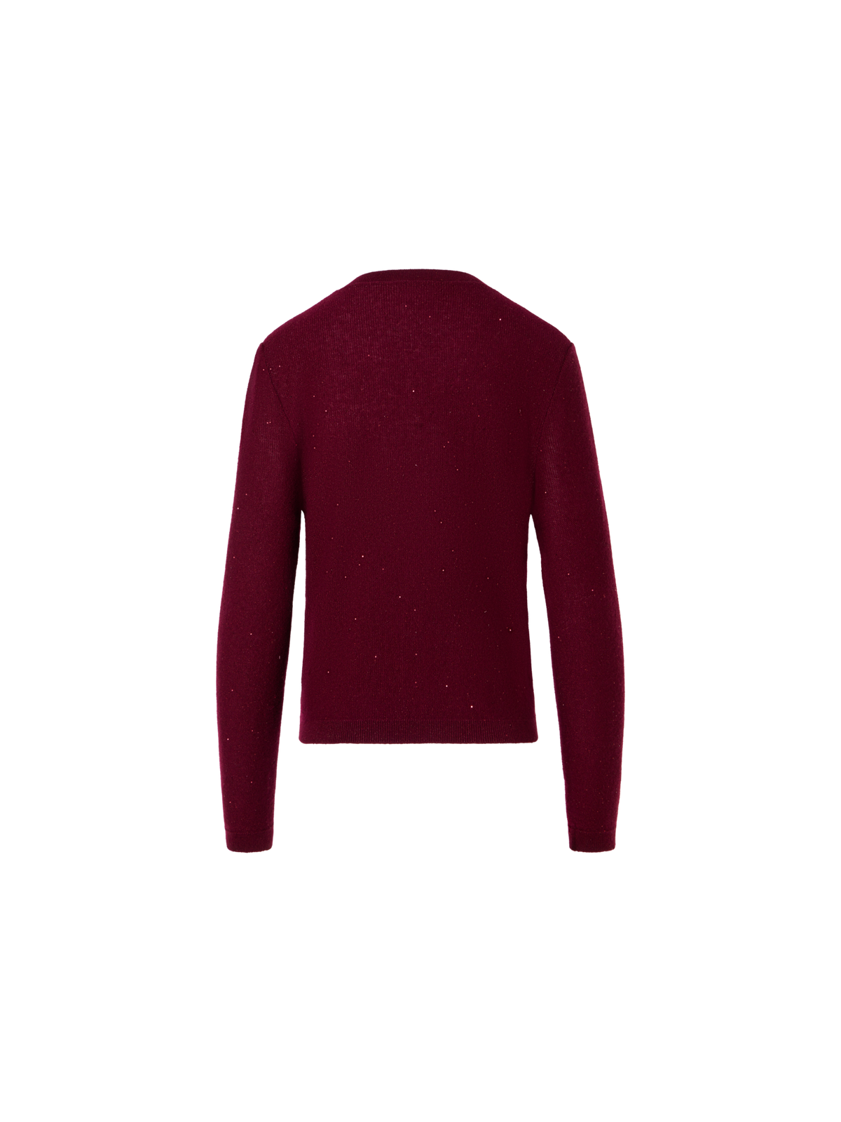 Designer Cardigan aus Kaschmir-Lamé mit feinen Pailletten - Rot
