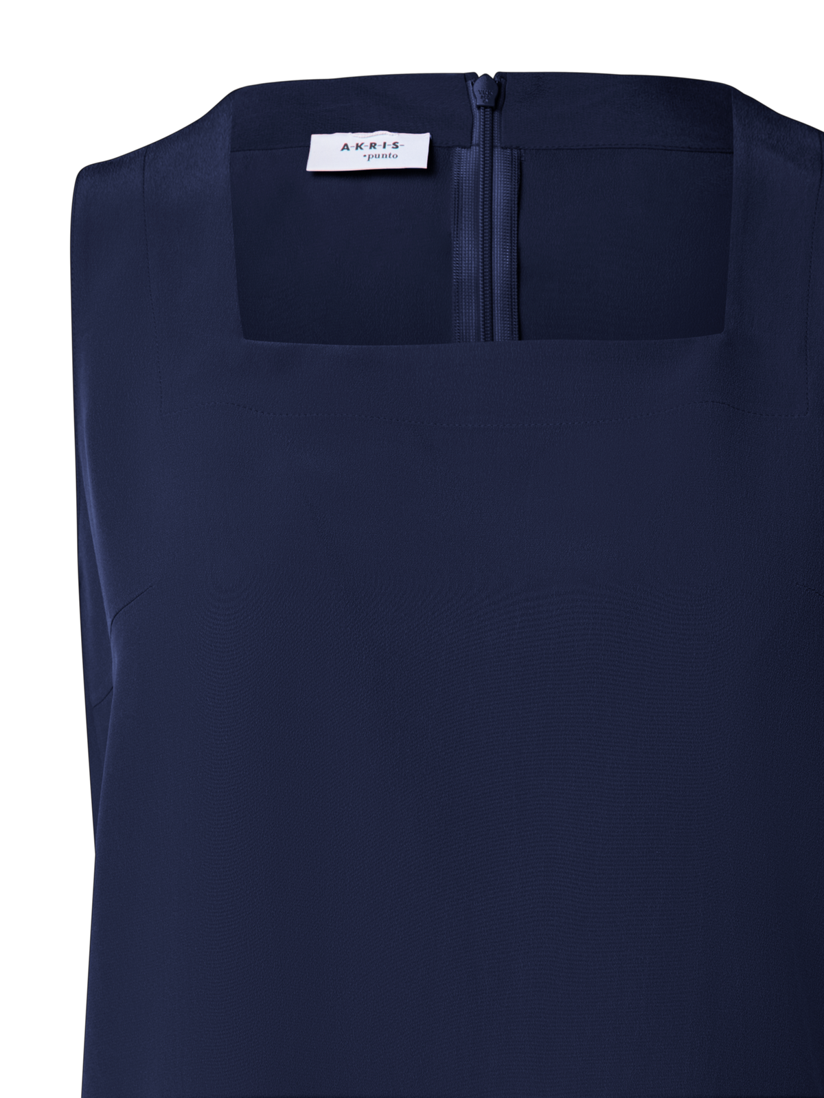 Designer Bluse aus Crêpe de Chine - Dunkelblau - Blau