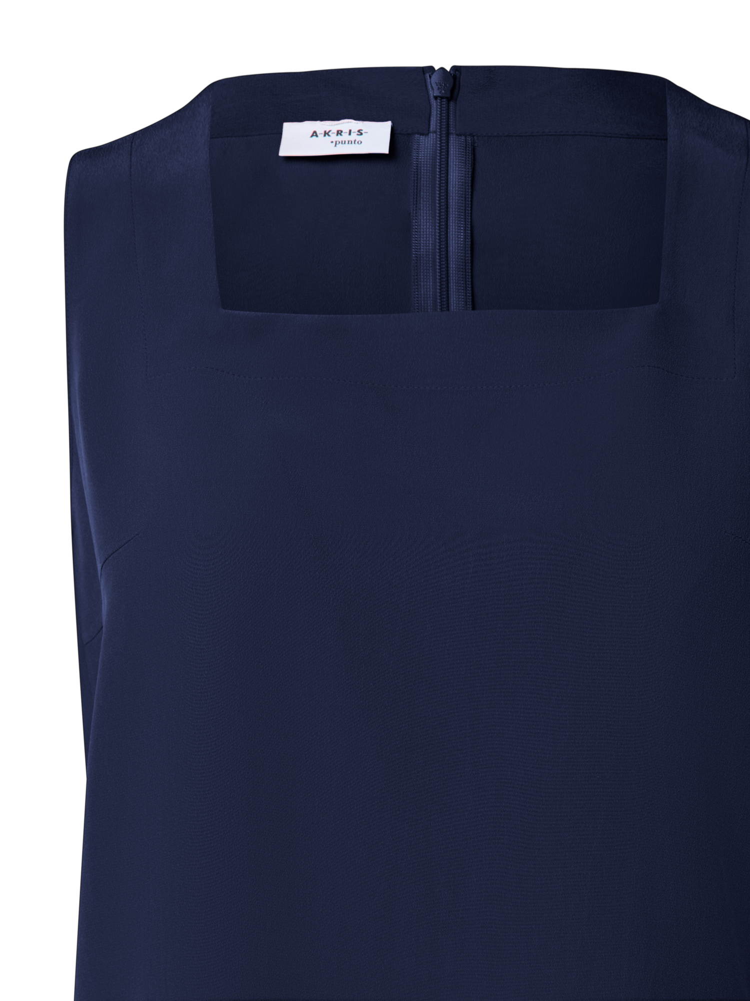 Designer Bluse aus Crêpe de Chine - Dunkelblau - Blau