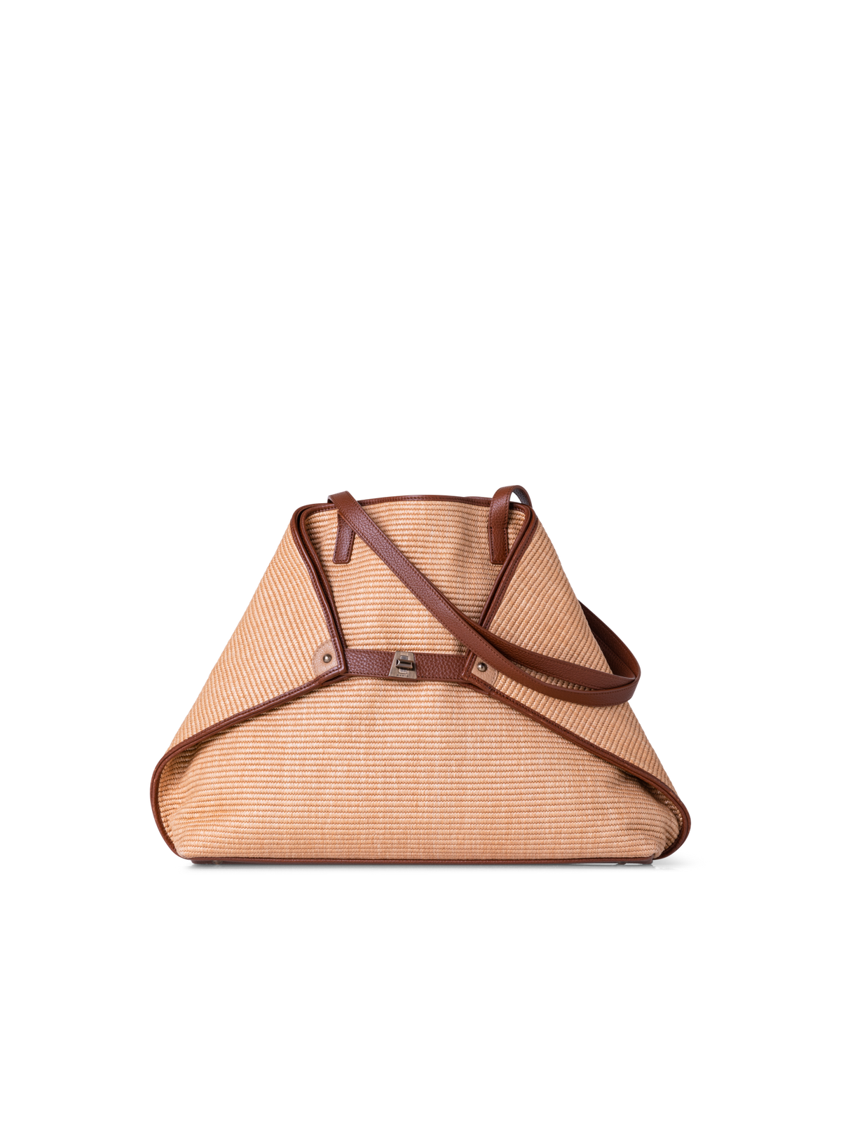 Designer Ai Medium Shoulder Tote - Beige - Braun