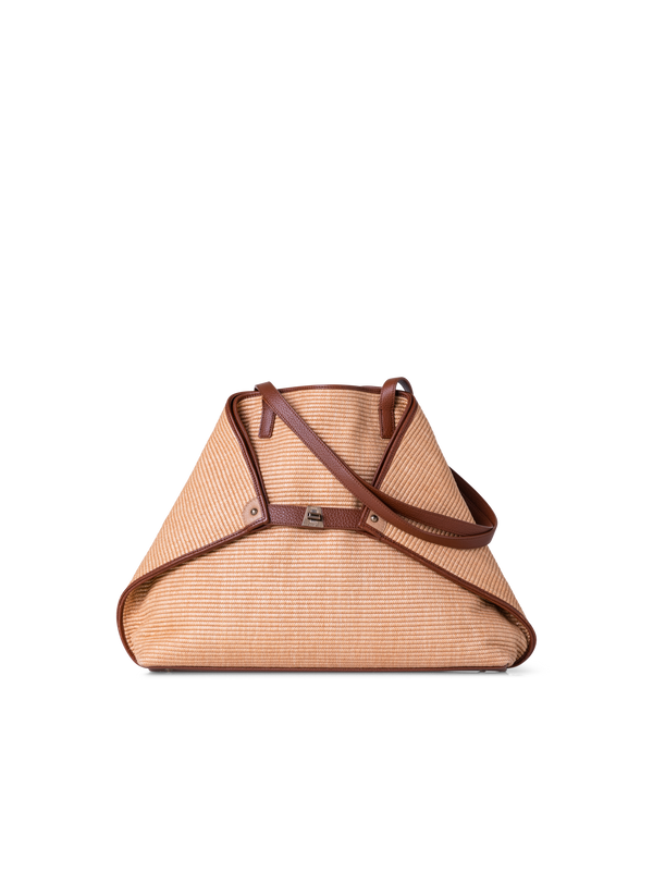 Designer Ai Medium Shoulder Tote - Beige - Braun