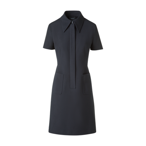 Polokleid aus Baumwoll-Seiden-Doubleface