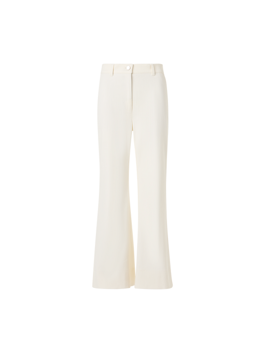 Designer Cecily Bootcut Hose aus Baumwoll-Stretch-Denim - Ecru