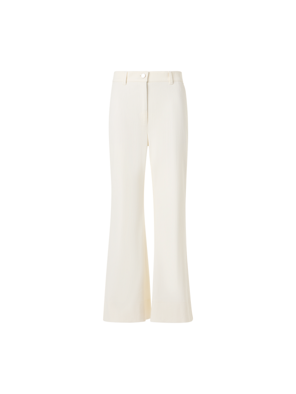 Designer Cecily Bootcut Hose aus Baumwoll-Stretch-Denim - Ecru