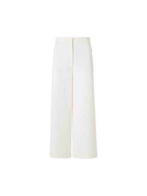 Designer Filip Wide-Leg Hose aus Baumwoll-Stretch-Denim - Ecru