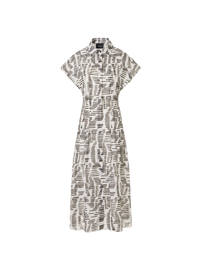 Designer Flügelärmel-Midi-Kleid mit Dance Movements Print - Bunt