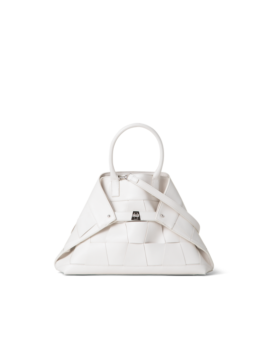 Designer Ai Small Top Handle Tote - Ecru - Weiss