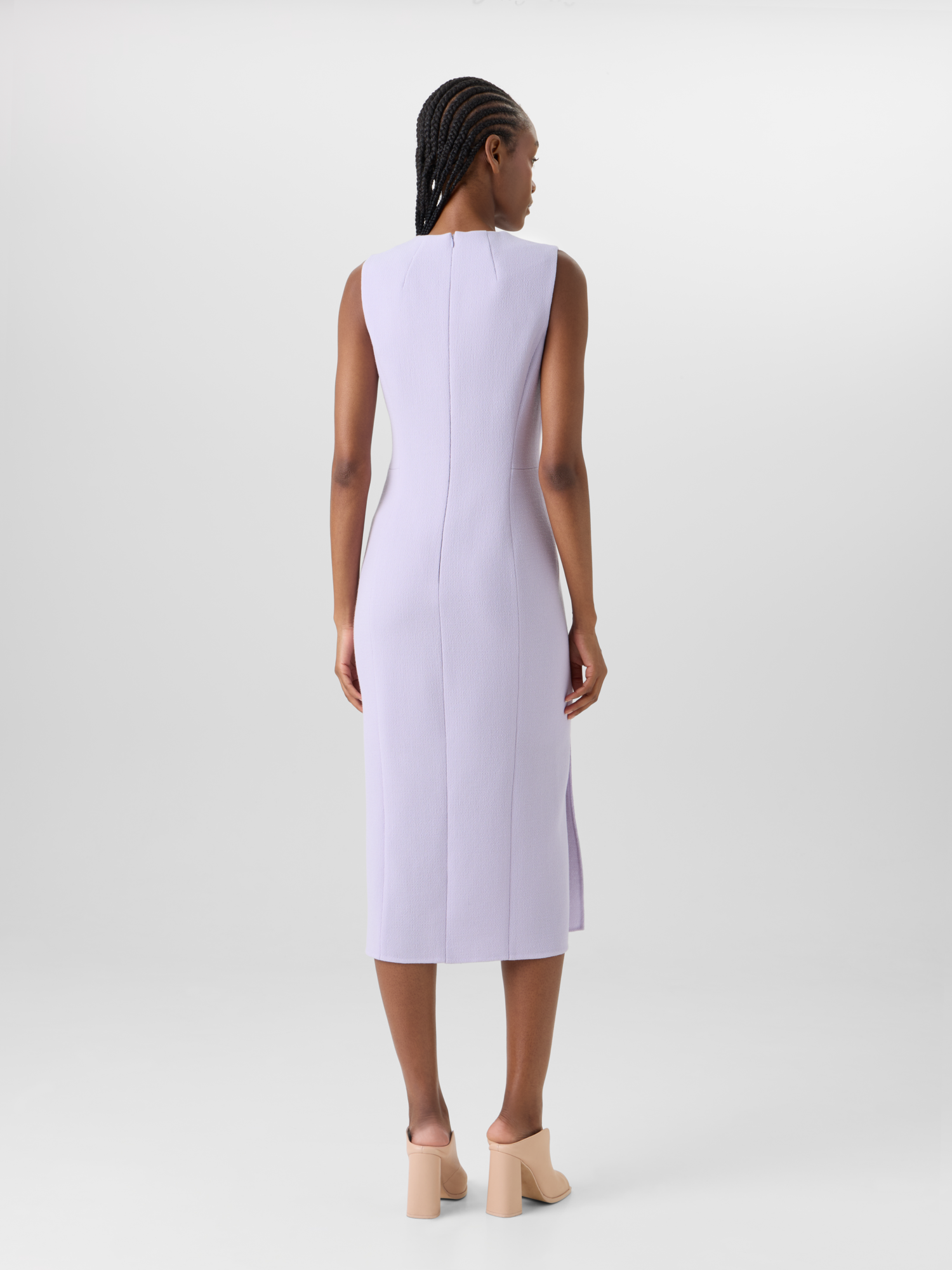 Designer Ärmelloses Etuikleid aus Wollkrepp-Doubleface 