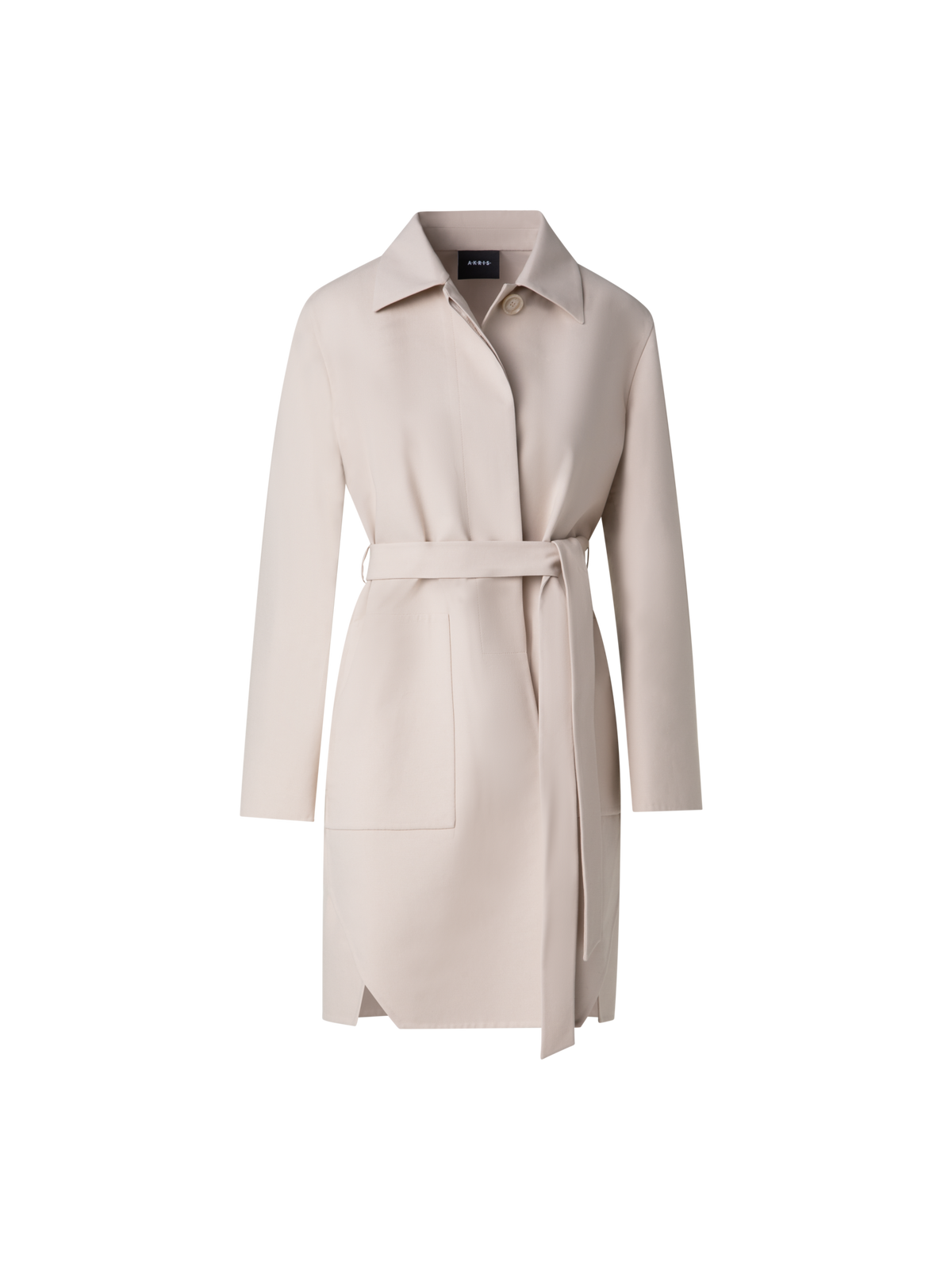 Designer Kurzmantel aus Doubleface-Baumwolle - Beige