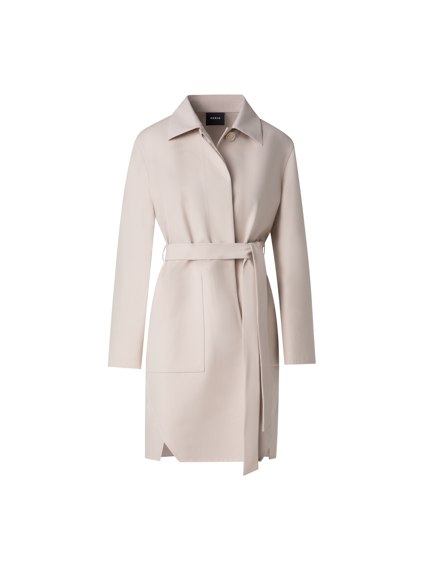 Designer Kurzmantel aus Doubleface-Baumwolle - Beige