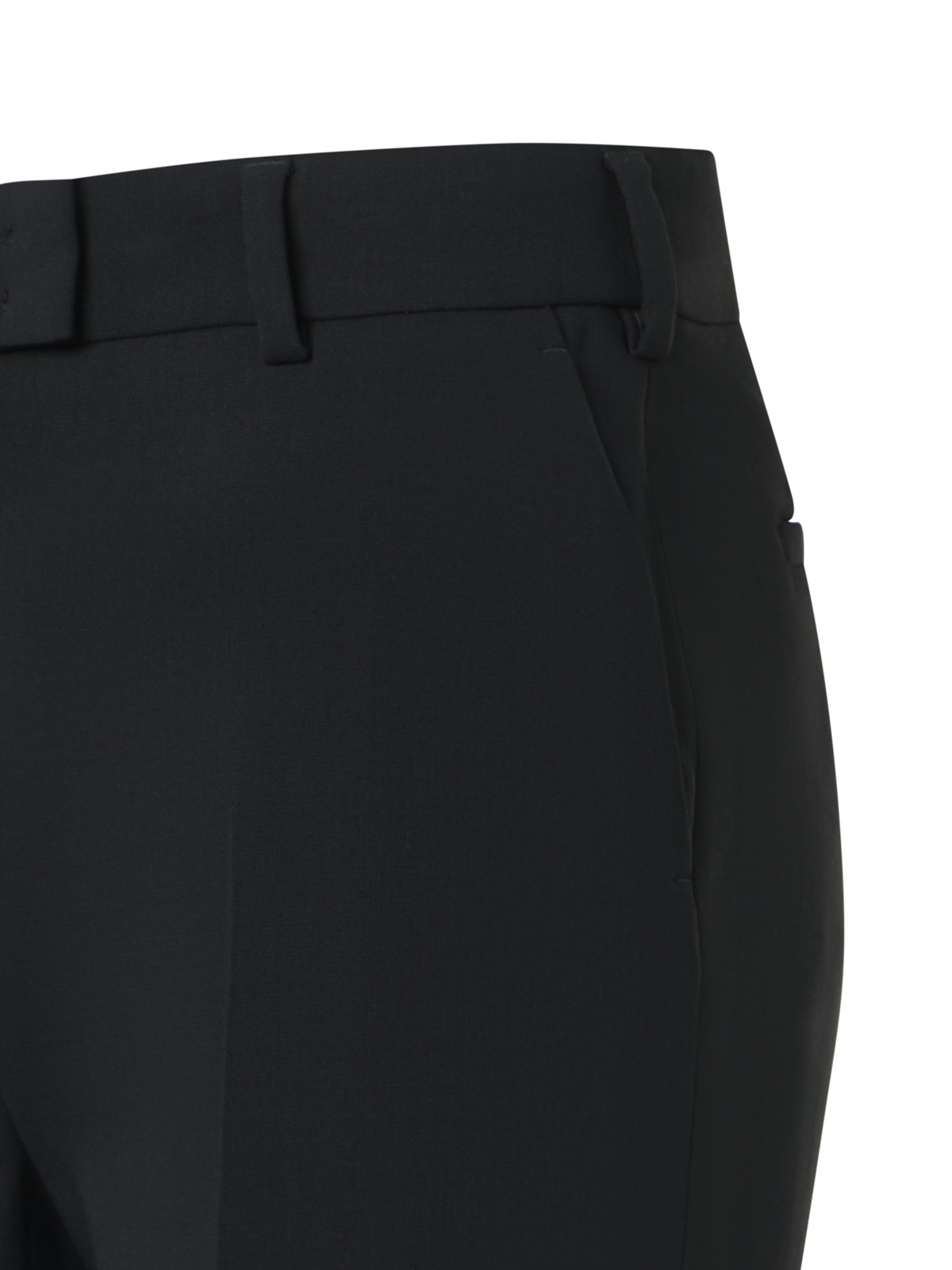 Designer Flavi schmale Caprihose aus Woll-Doubleface - Schwarz