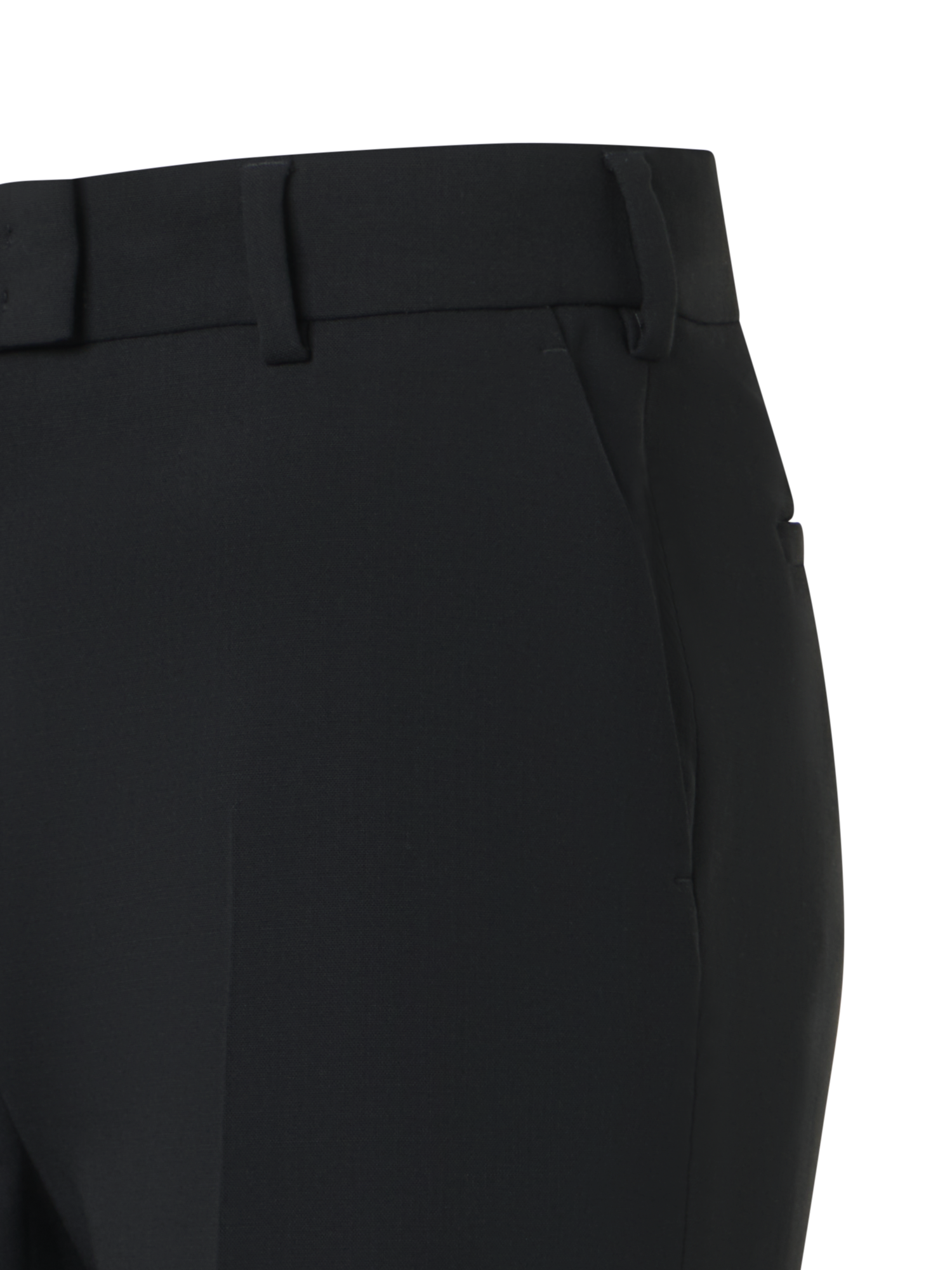 Designer Flavi schmale Caprihose aus Woll-Doubleface - Schwarz