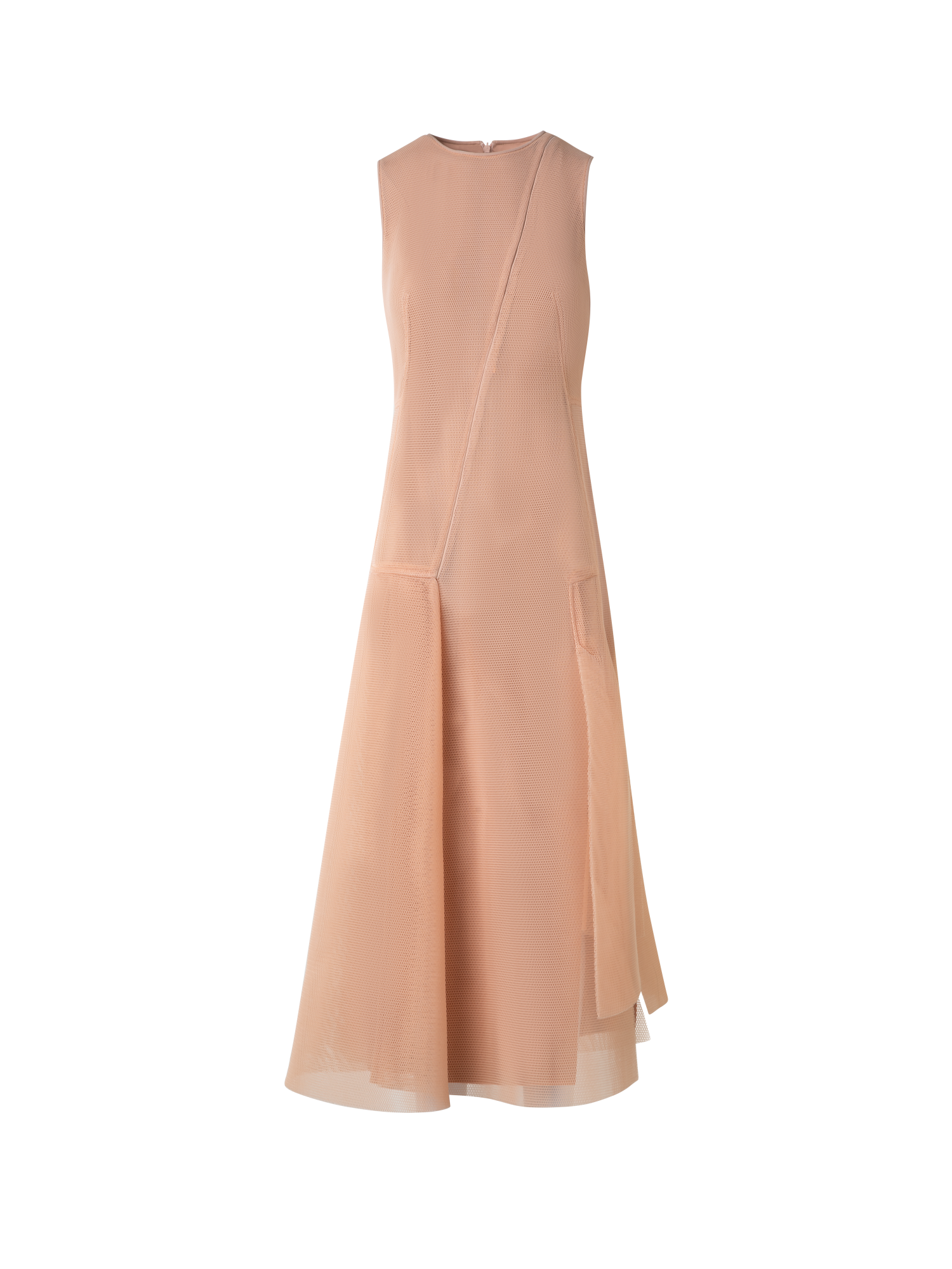 Designer Asymmetrisches Midikleid - Beige