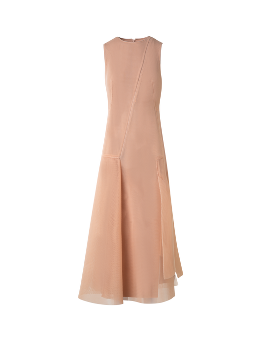 Designer Asymmetrisches Midikleid - Beige