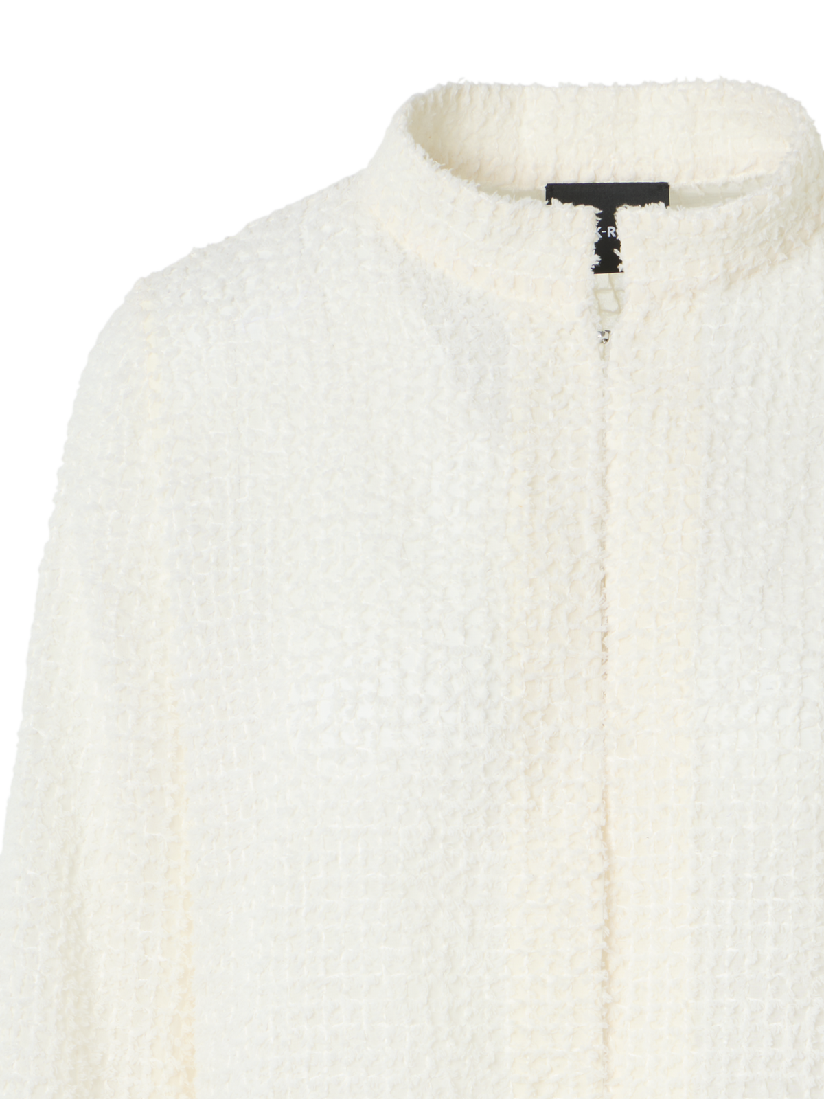 Designer Hockney Cropped Bolero-Jacke mit Fransen - Ecru