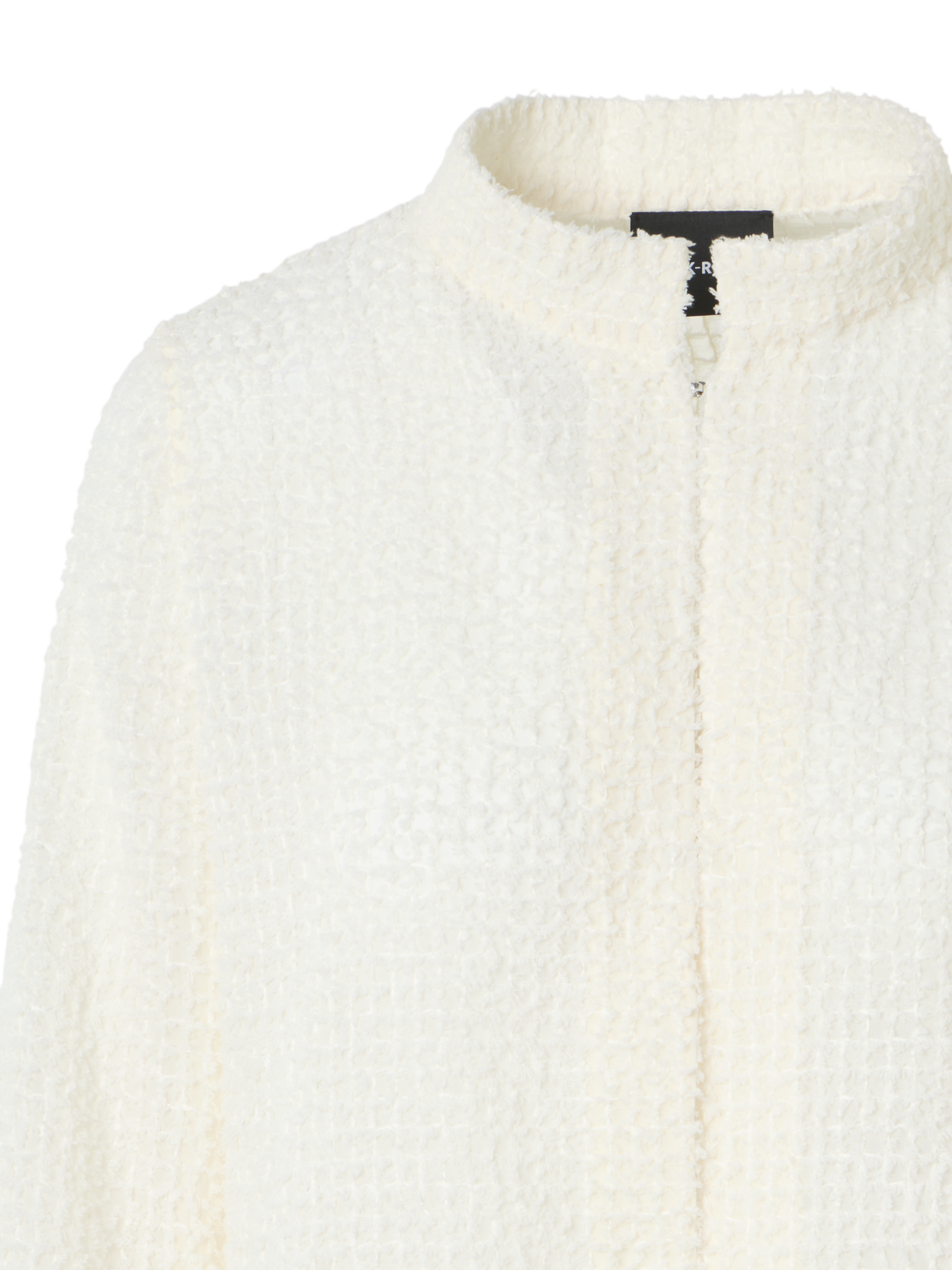 Designer Hockney Cropped Bolero-Jacke mit Fransen - Ecru