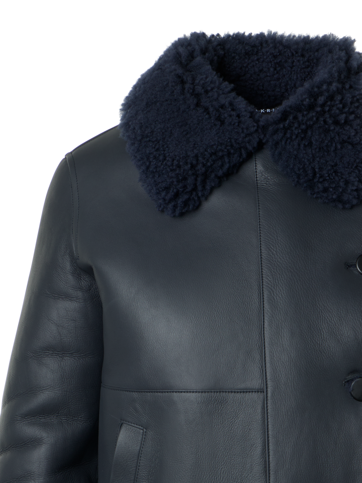 Designer Oversize Lammfell Jacke in Curly Merinillo - Schwarz