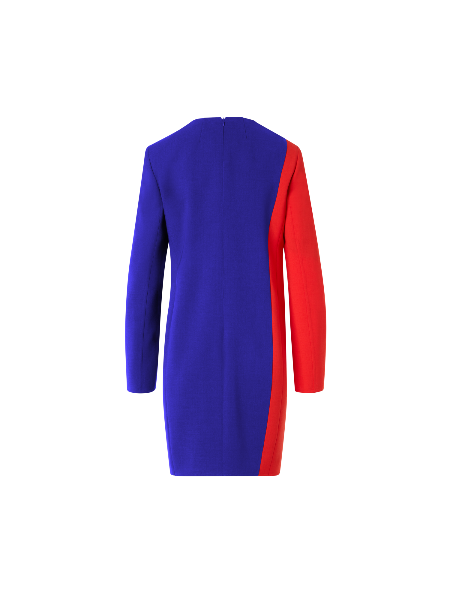 Designer Etuikleid mit Vortex-Patchwork - Bunt