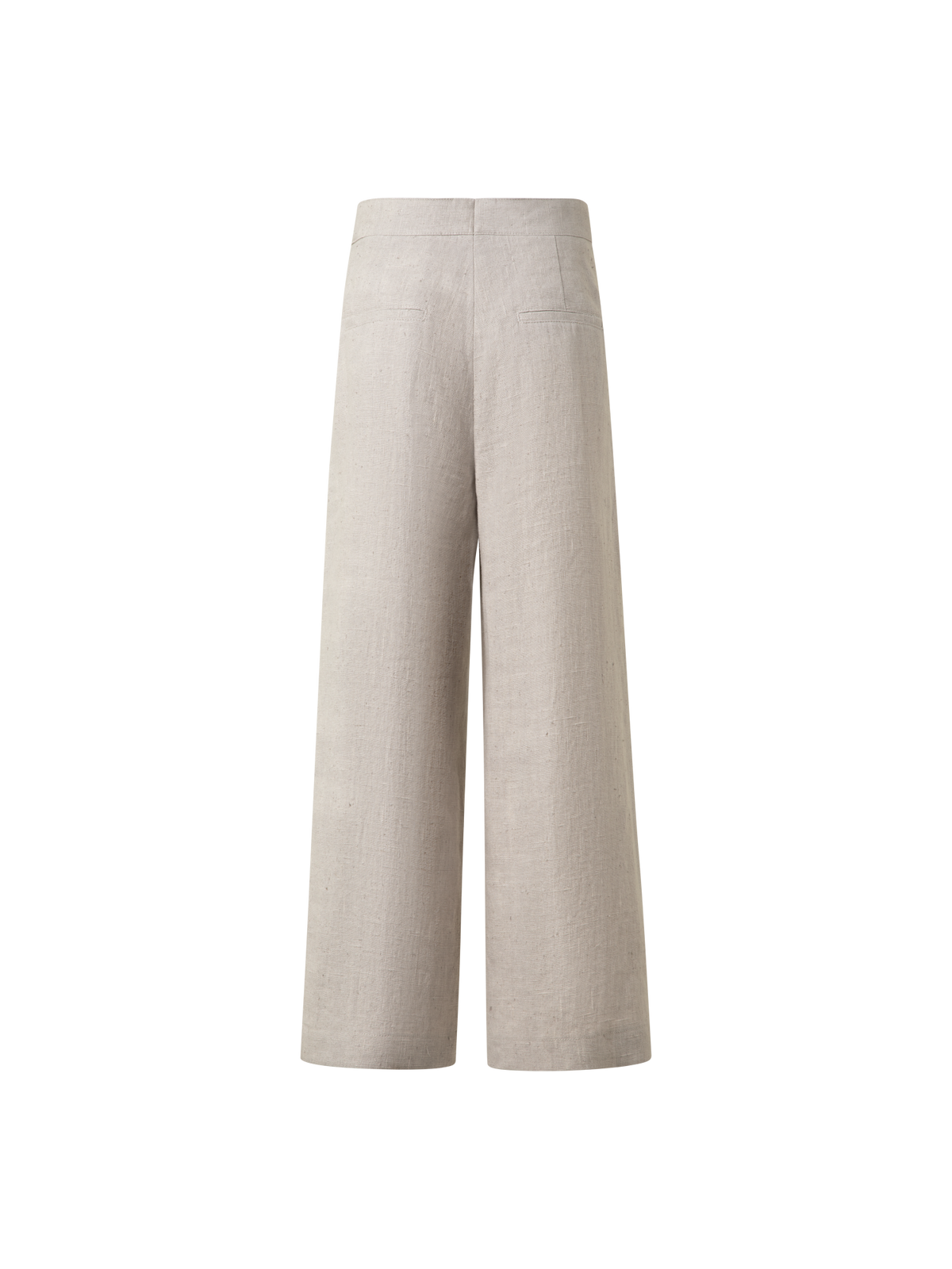 Designer Culotte-Hose aus naturbelassenem Leinen - Beige