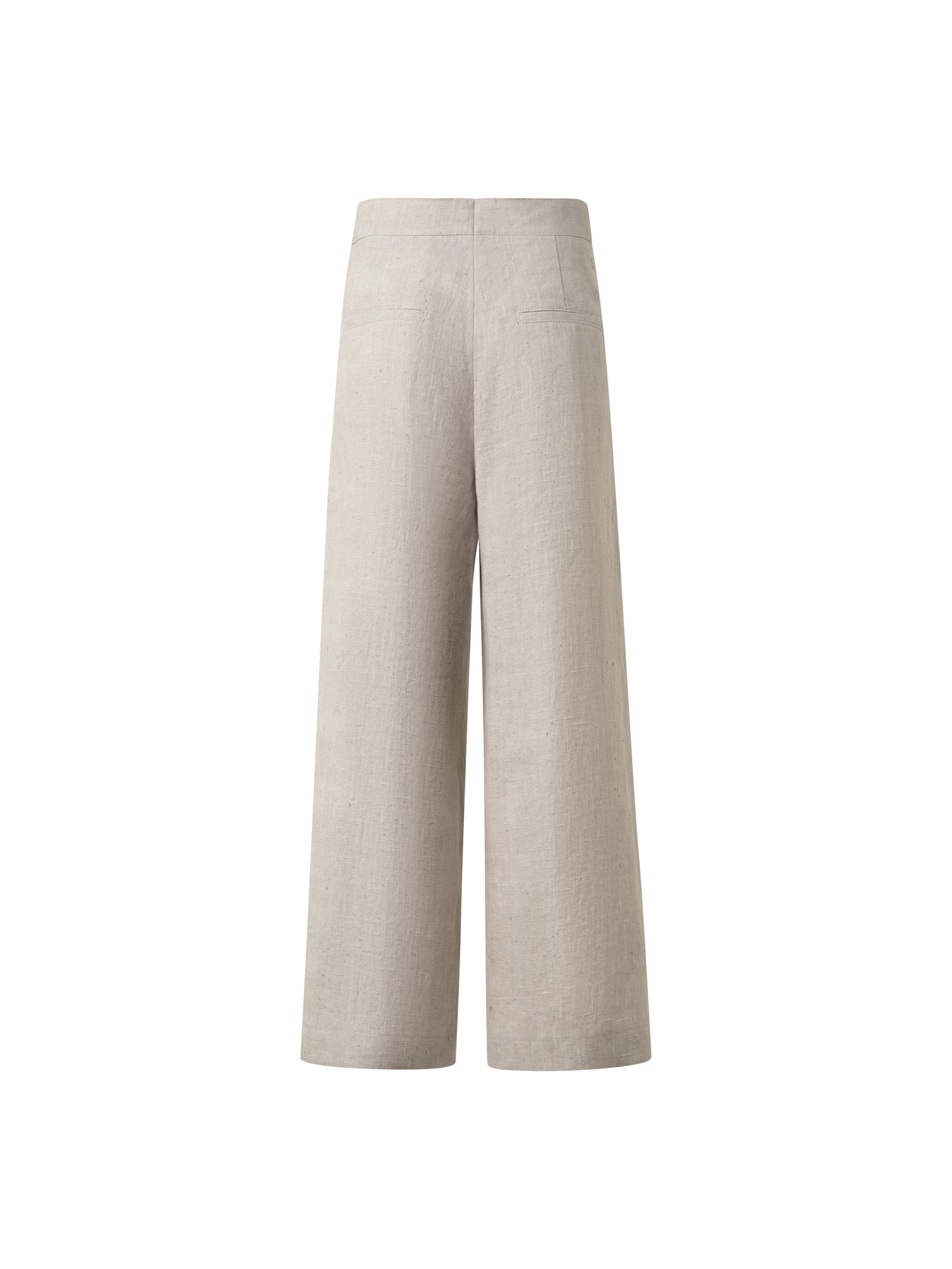 Designer Culotte-Hose aus naturbelassenem Leinen - Beige