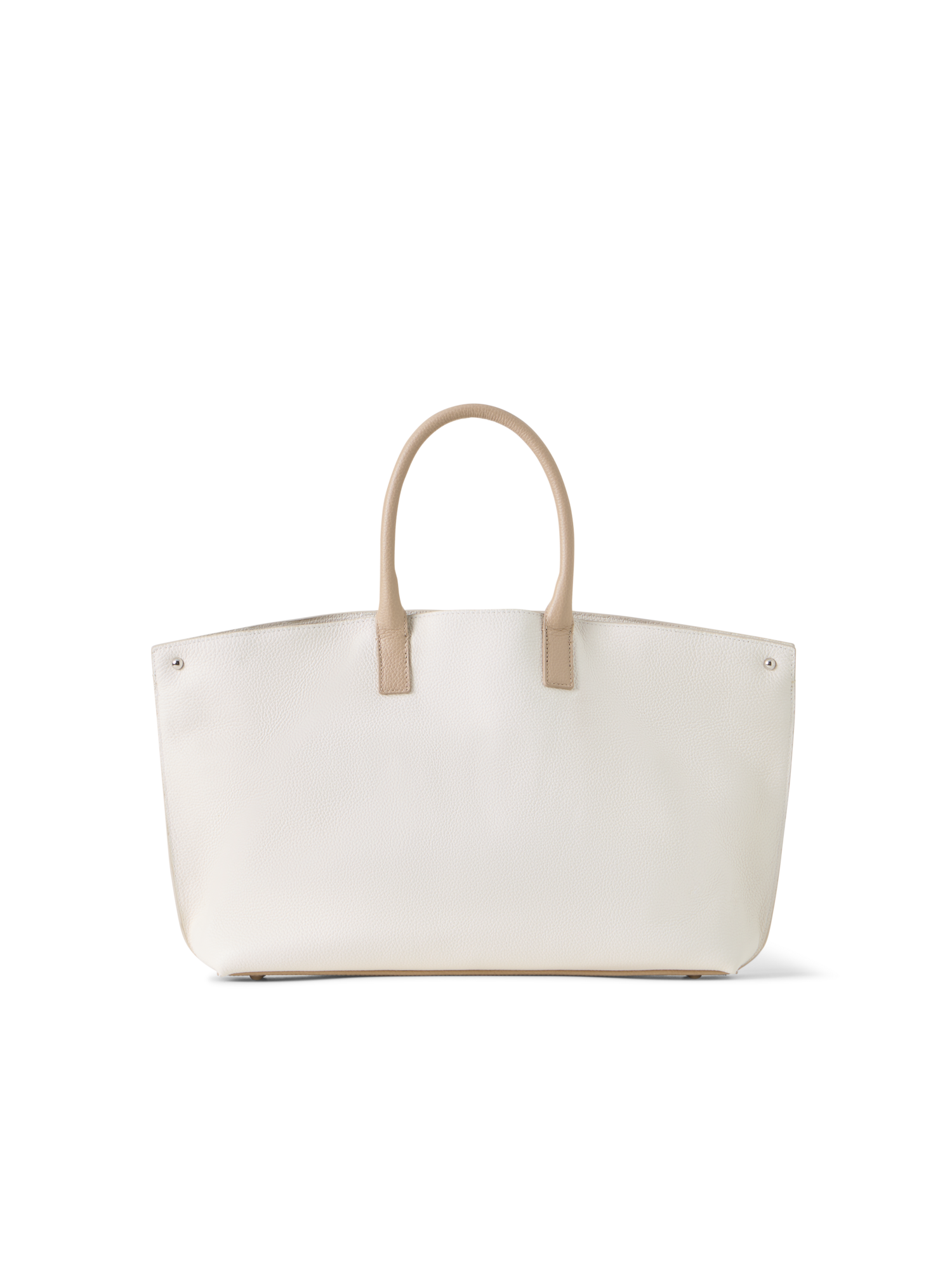 Designer Ai Small Top Handle Tote - Bunt - Beige