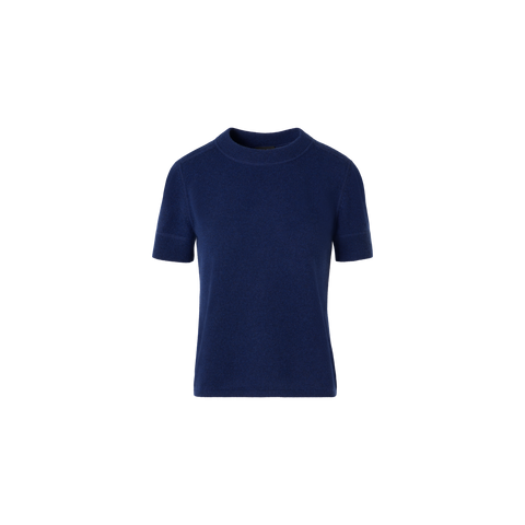 Short-Sleeve Cashmere Knit Sweater