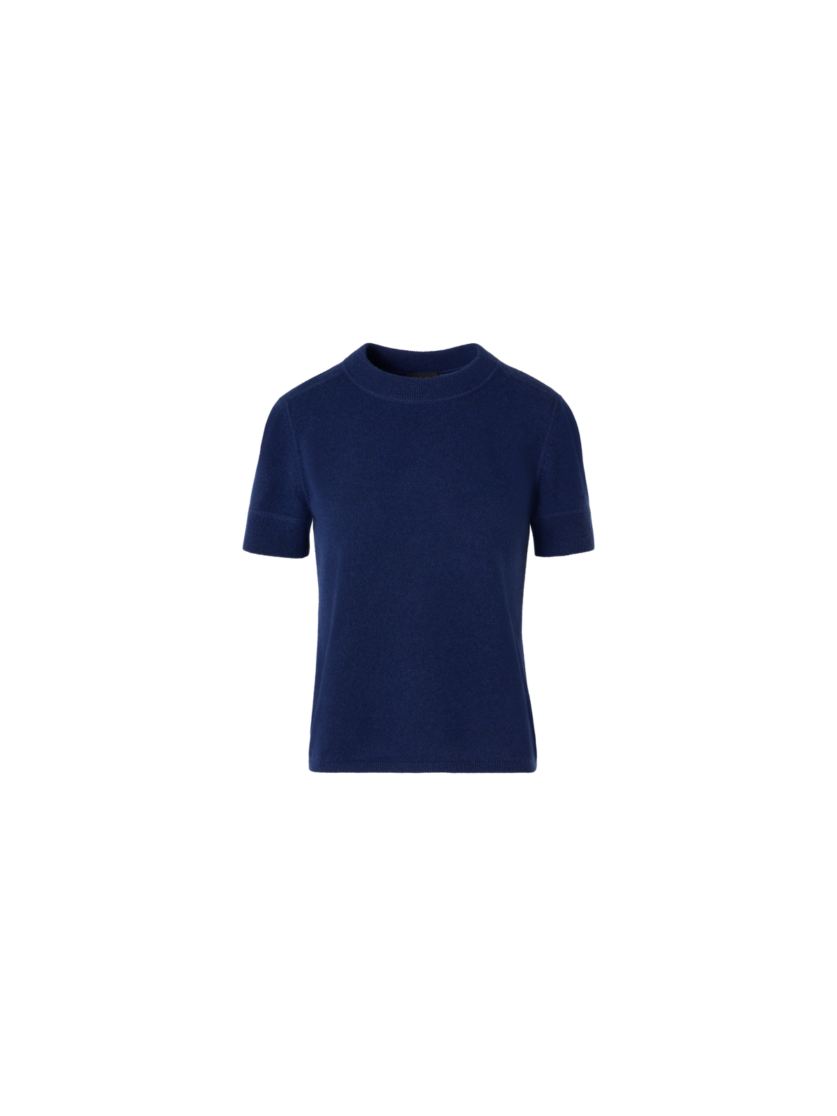 Designer Kurzärmeliger Strickpullover aus Kaschmir - Blau