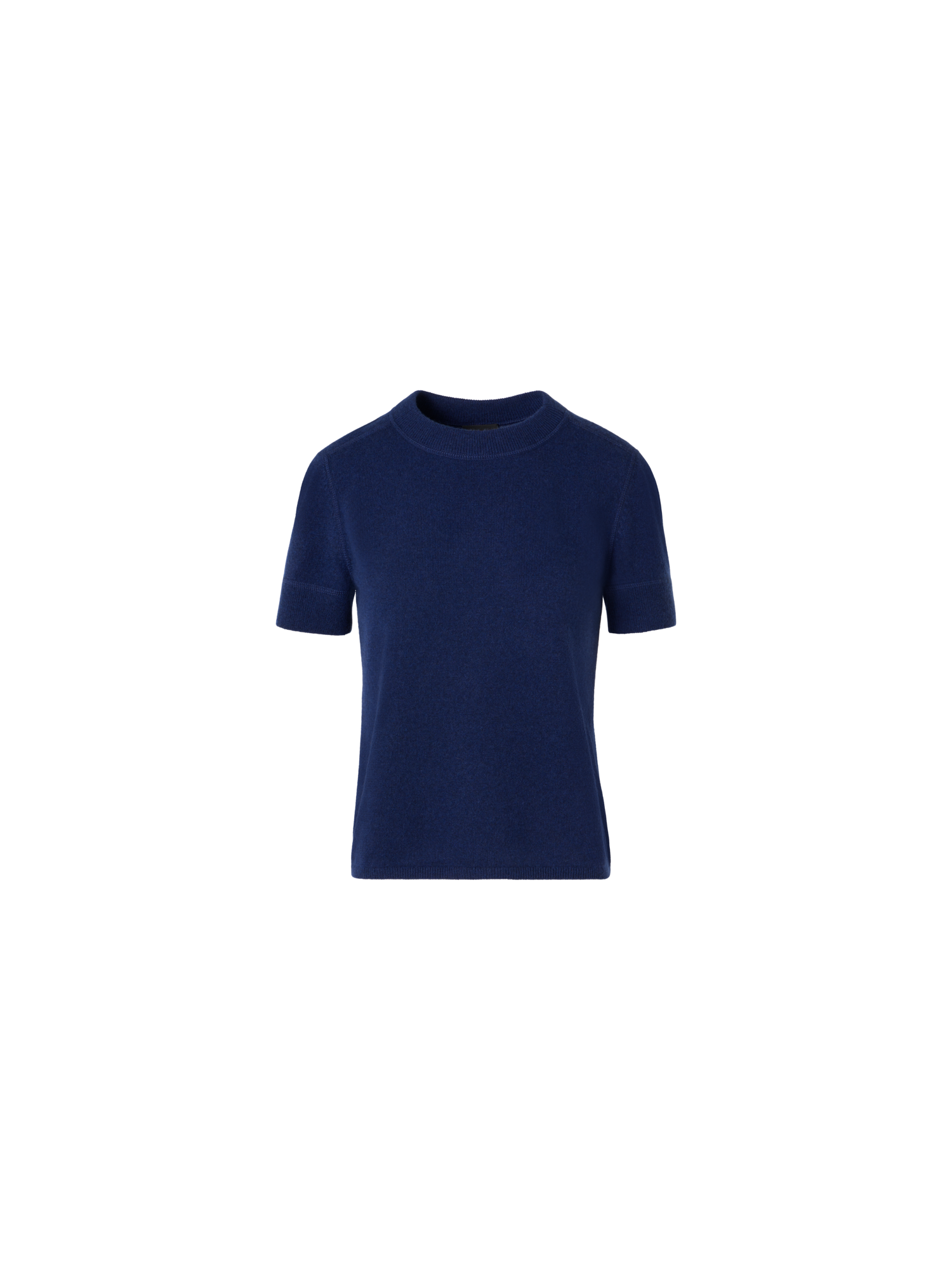 Designer Kurzärmeliger Strickpullover aus Kaschmir - Blau