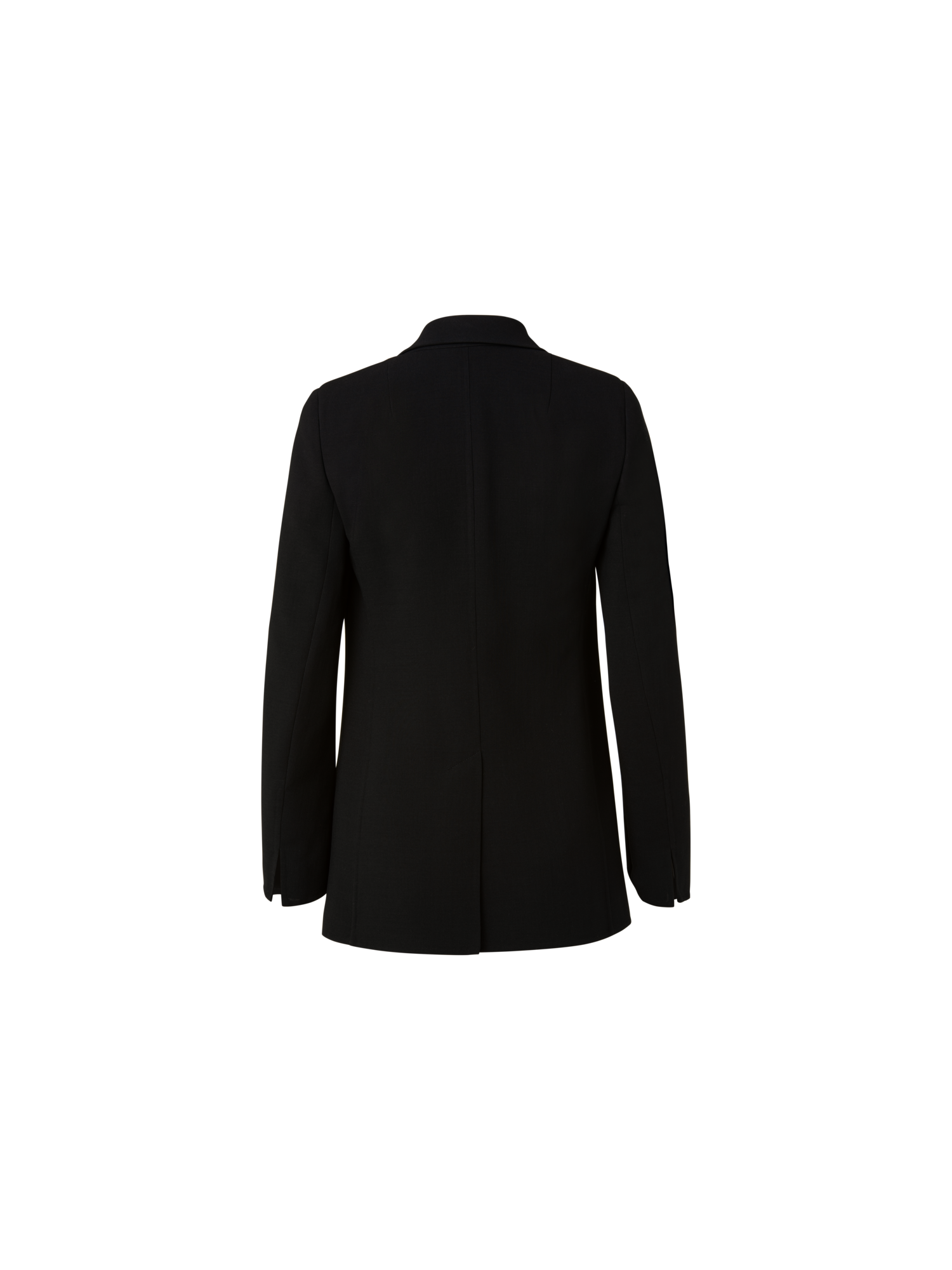 Designer Blazer aus Woll-Doubleface mit langem Revers - Schwarz