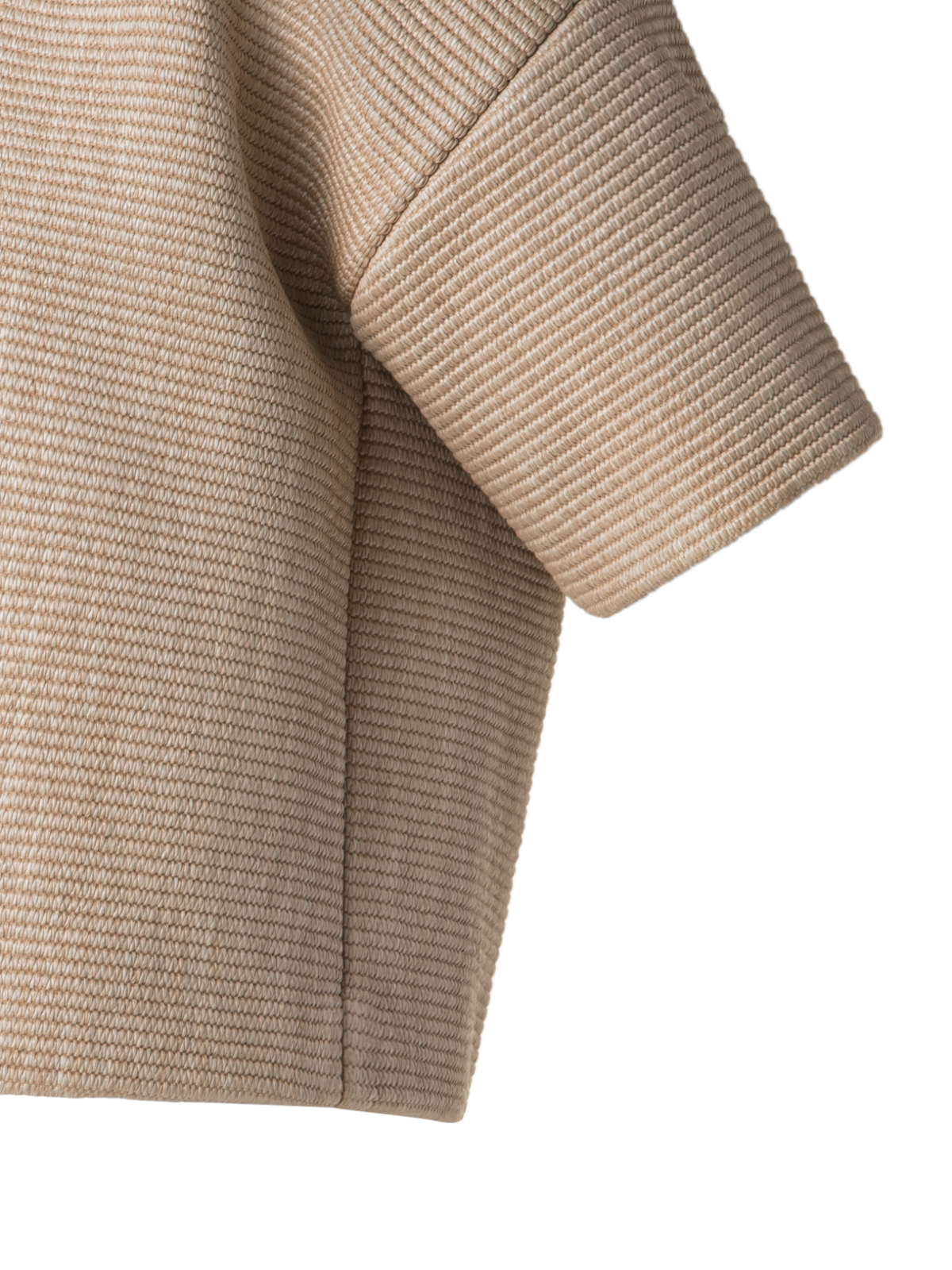 Designer Boxy-Bluse aus weichem Baumwoll-Raffia - Beige