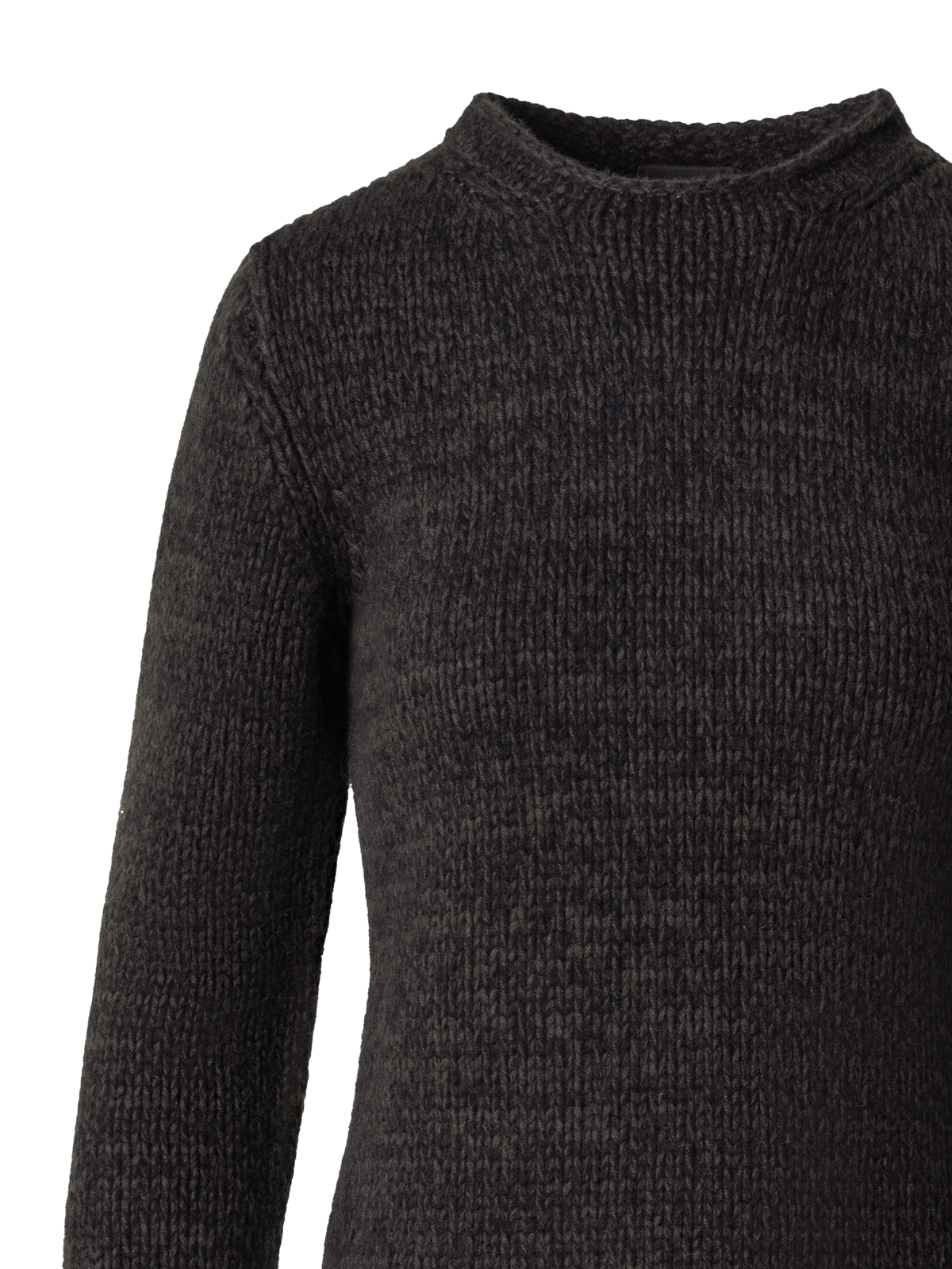 Designer Mouliné Grobstrickpullover aus Kaschmirwolle - Grün - Bunt