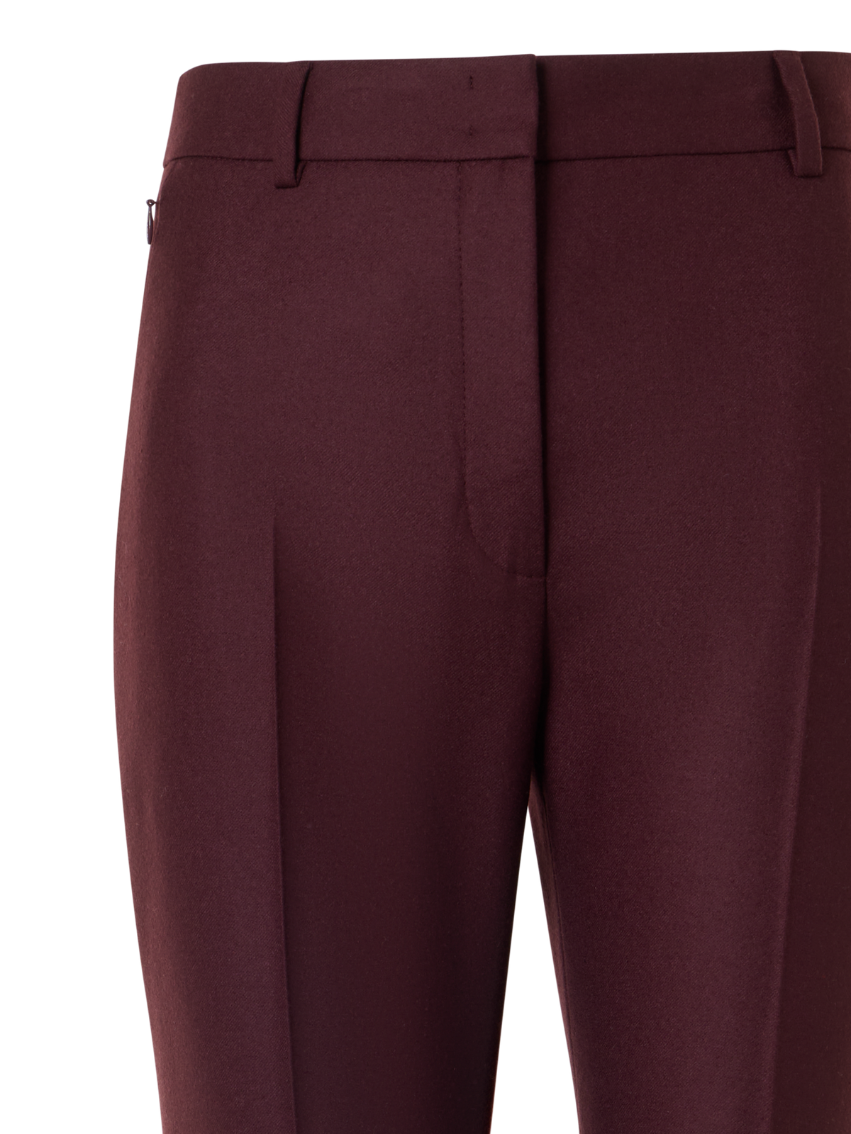 Designer Bootcut Hose aus Woll-Stretch-Flanell - Rot