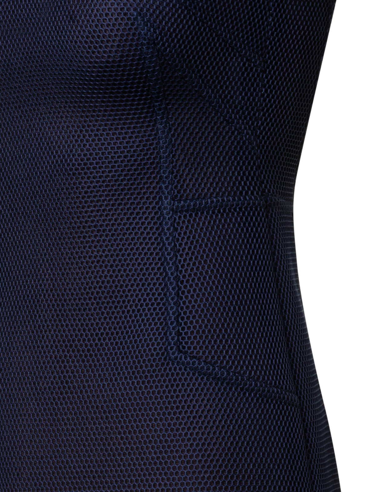 Designer Midikleid aus Techno Grid - Dunkelblau - Blau