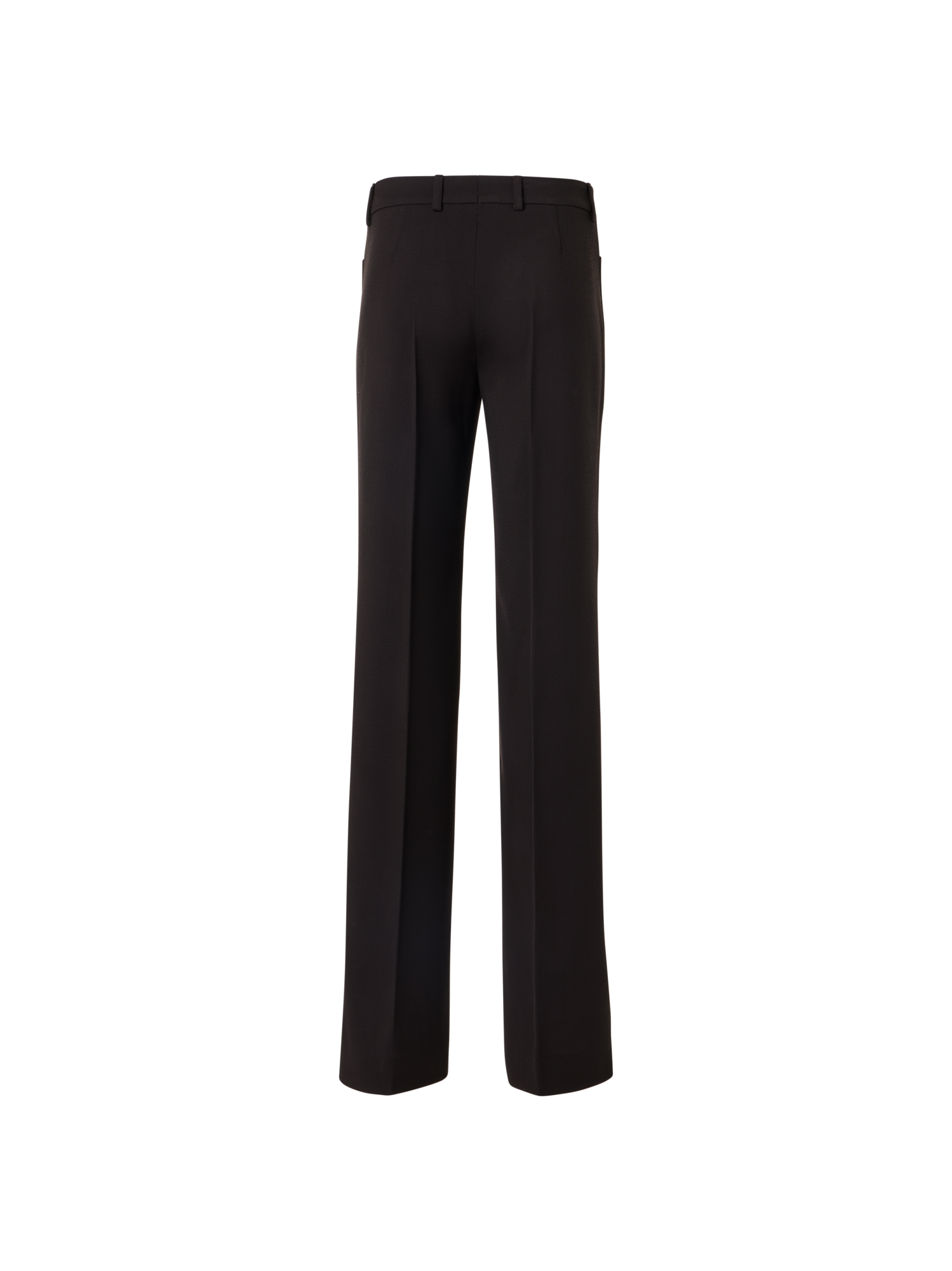 Designer Hose aus Woll-Tricotine mit Paspel vorne - Braun
