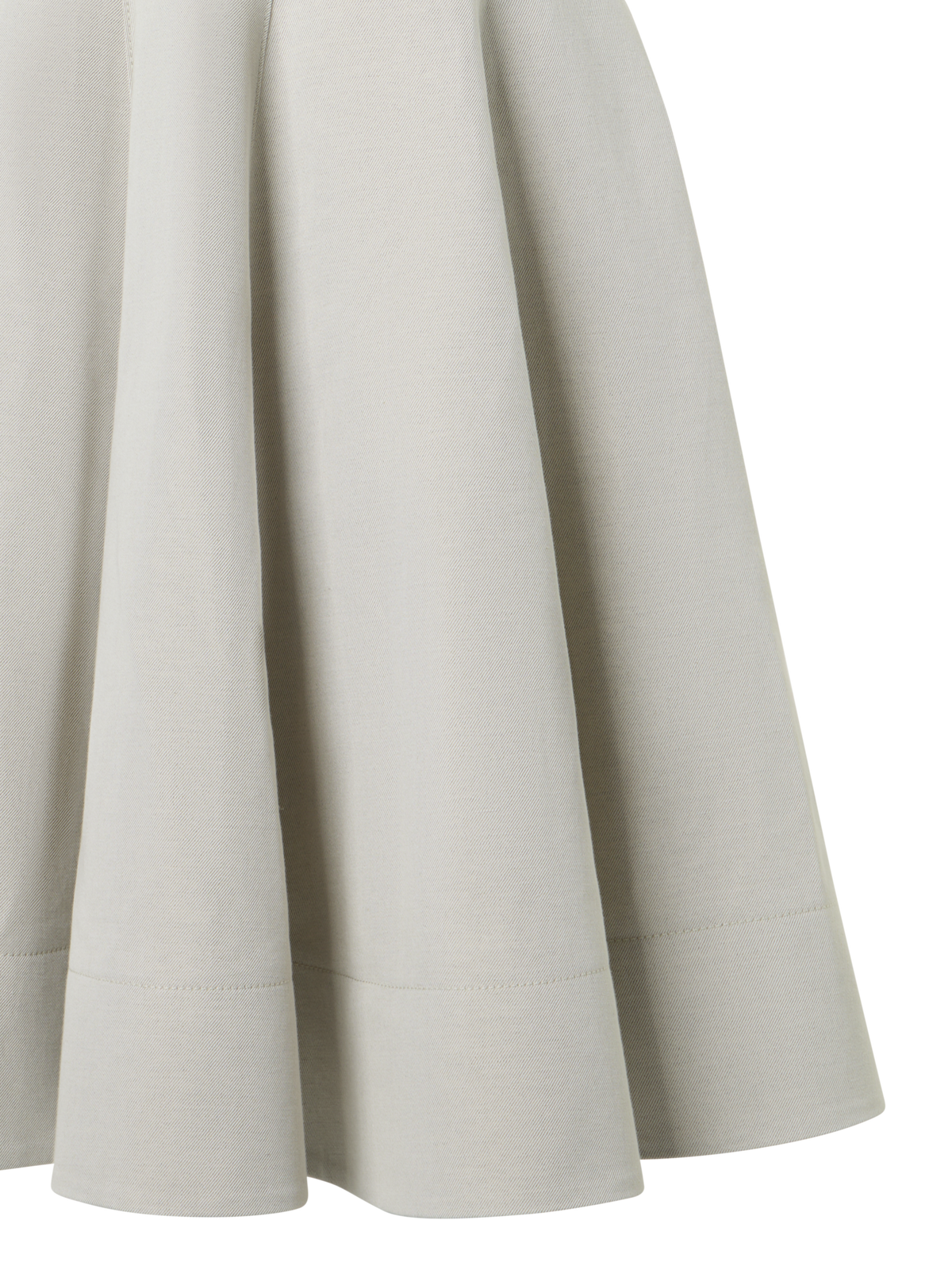 Designer Fit-and-Flare-Midikleid aus Gabardine aus Baumwollleinennal Dress in Cotton-Linen Gabardine - Grau