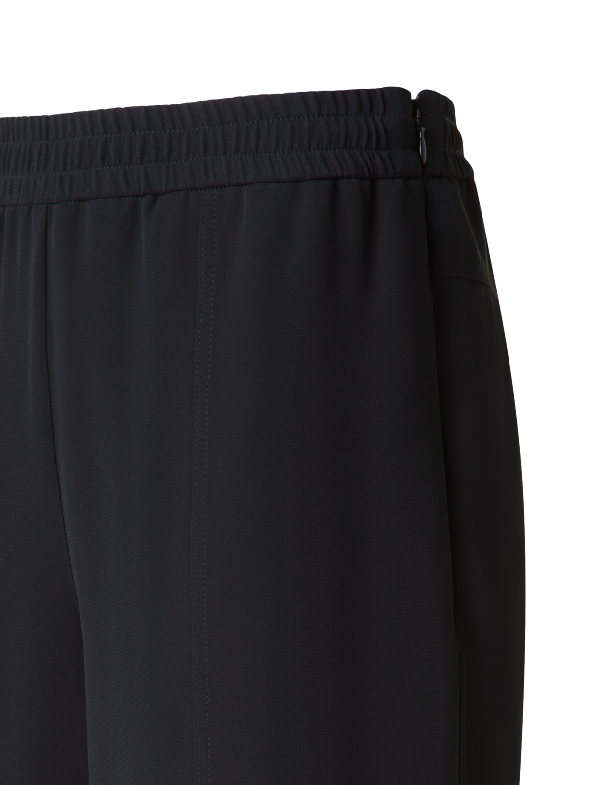 Designer Relaxed Tapered Sporty Hose aus Seide - Schwarz