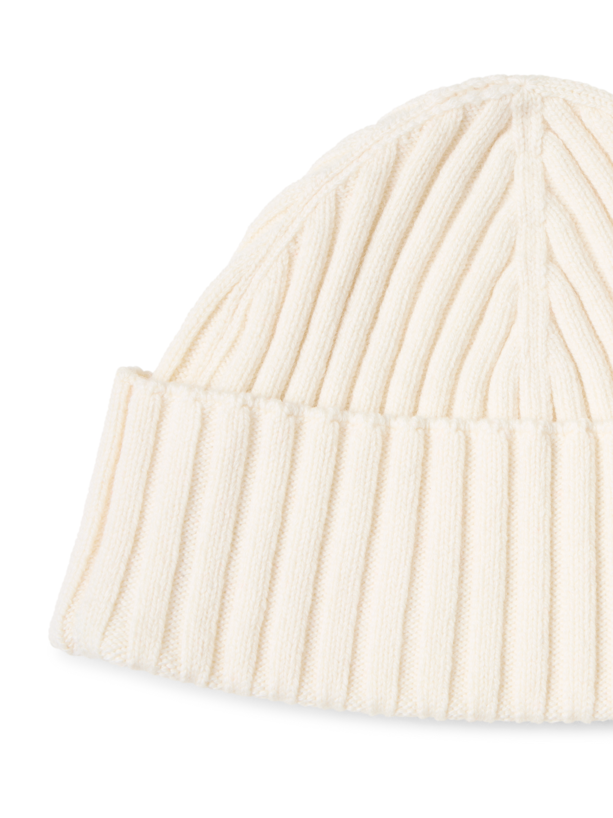 Designer Beanie aus Wolle-Kaschmir - Weiss