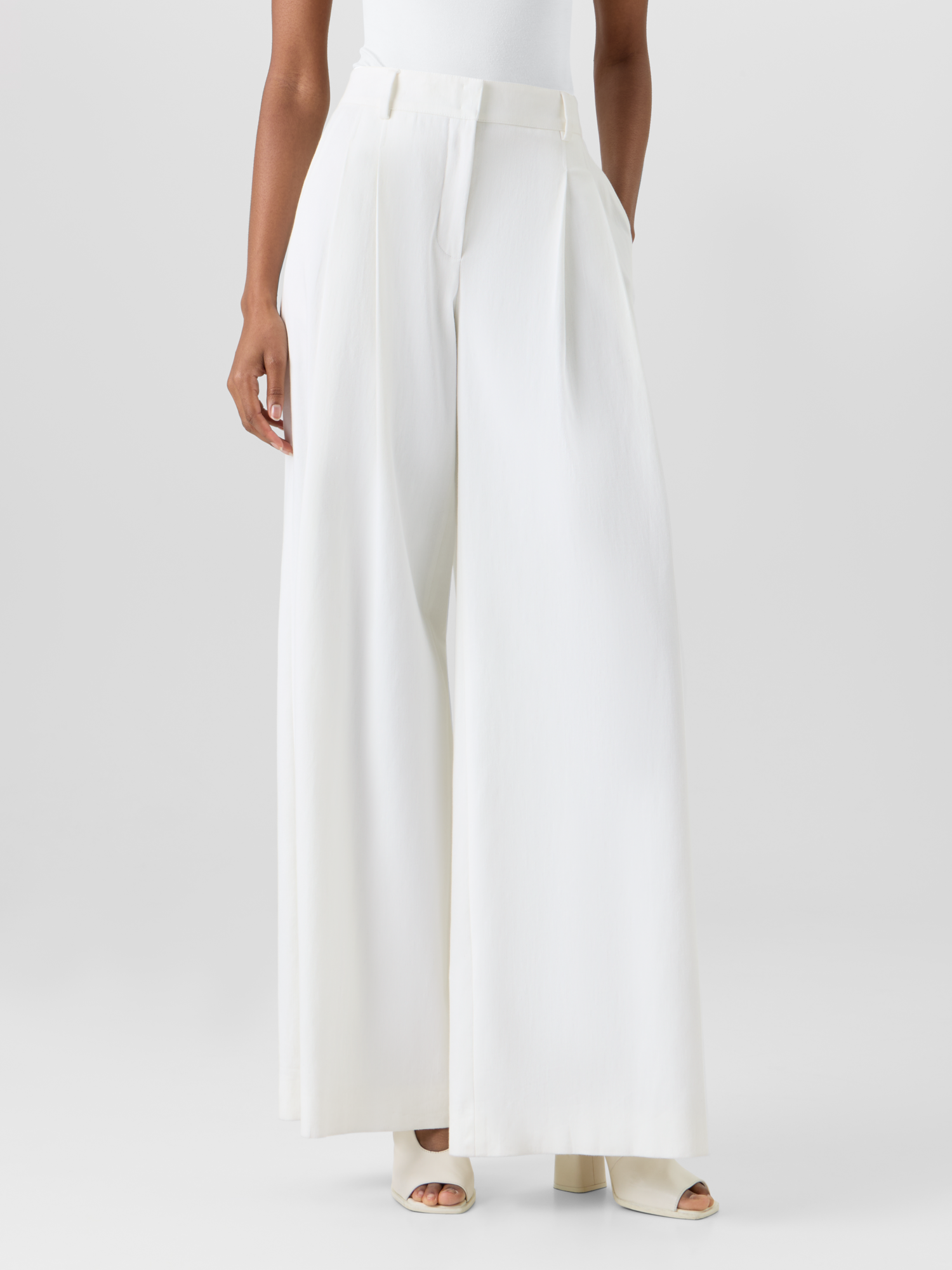 Designer Cassie Hose aus Denim Baumwoll-Stretch  - Ecru - Weiss 