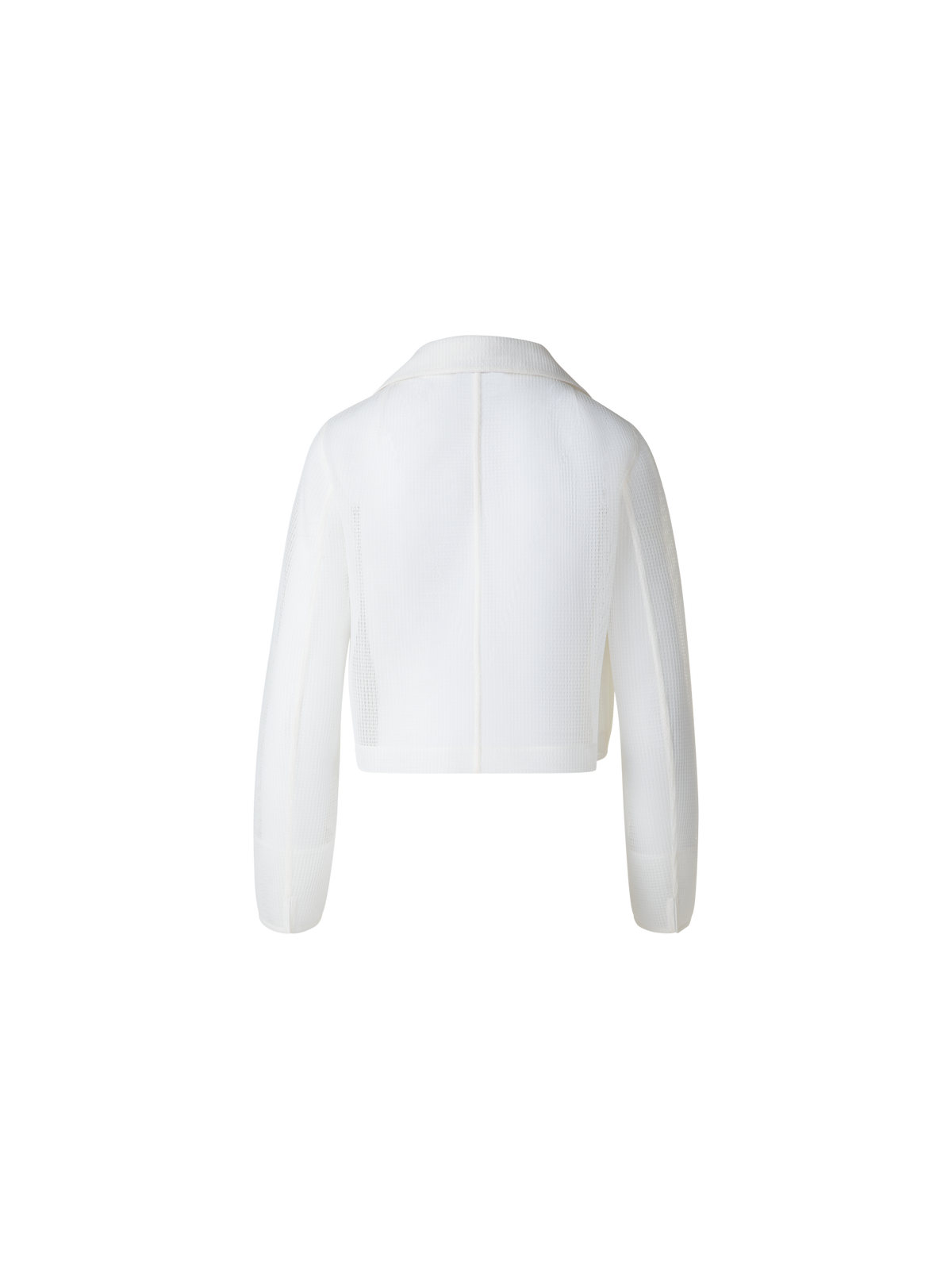Designer Transparente Cropped-Jacke aus Techno-Grid - Weiss